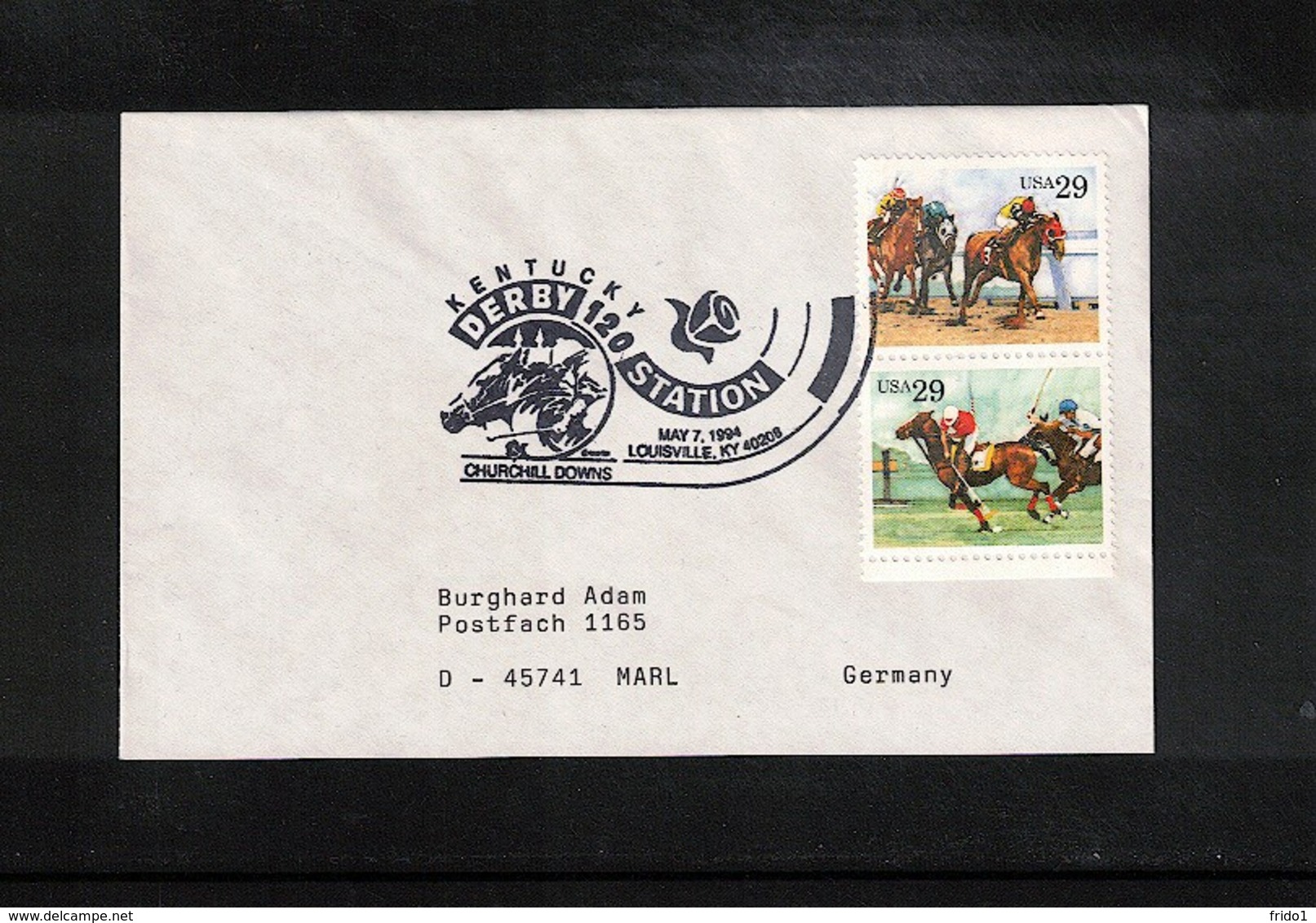 USA 1994 Horse Races Kentucky Derby Interesting Cover - Reitsport