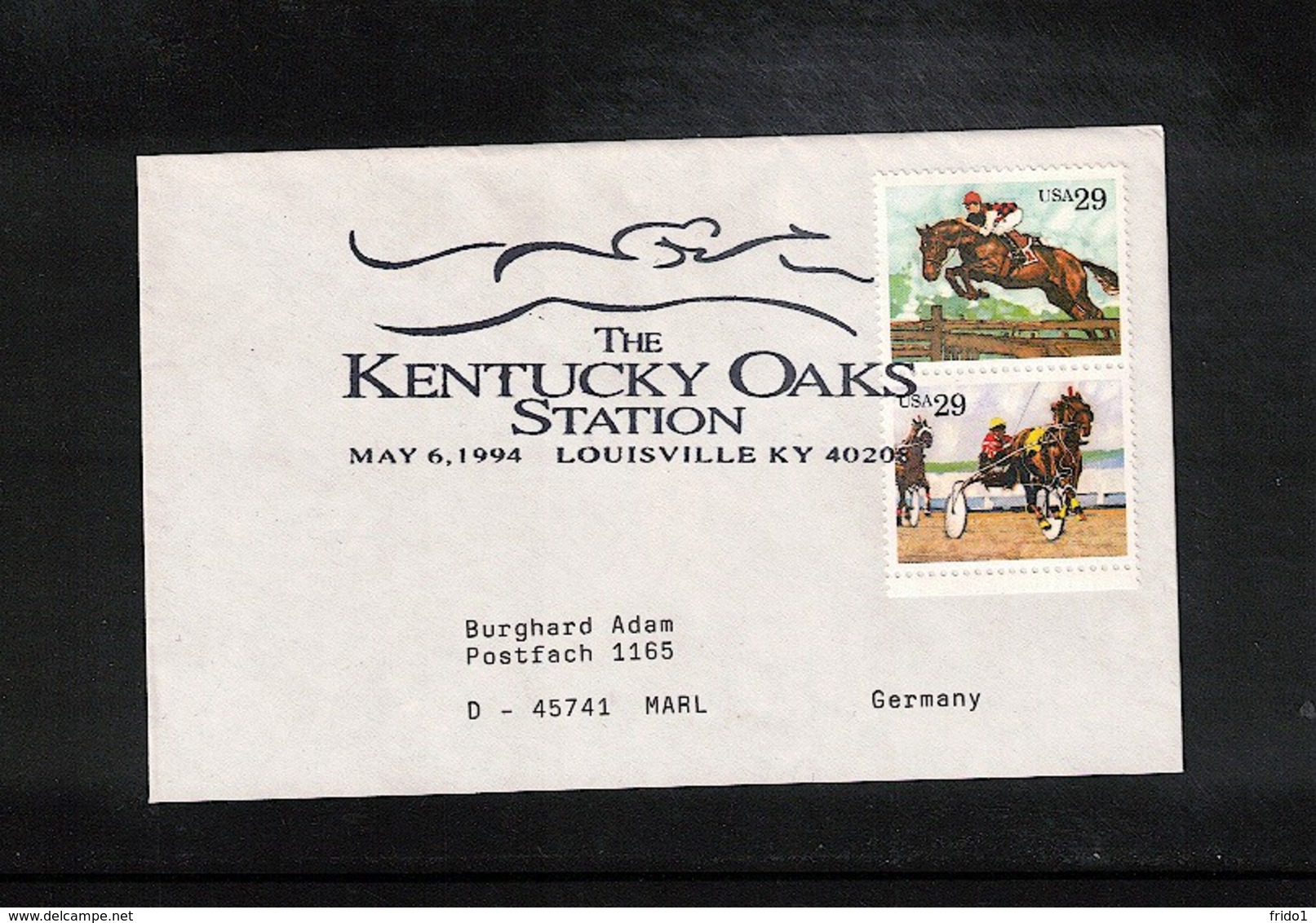 USA 1994 Horse Races Kentucky Derby Interesting Cover - Reitsport