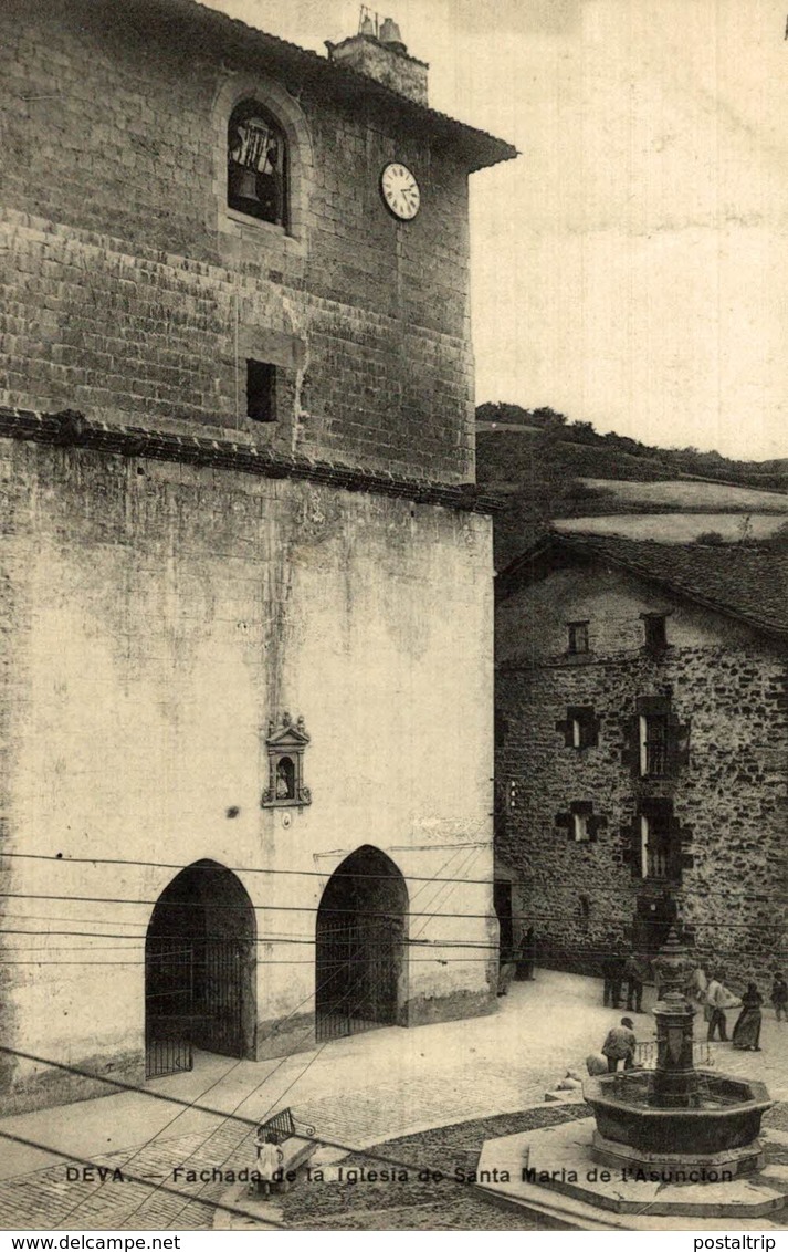 DEVA. FACHADA DE LA IGLESIA DE SANTA MARIA DE ASUNCION - Guipúzcoa (San Sebastián)