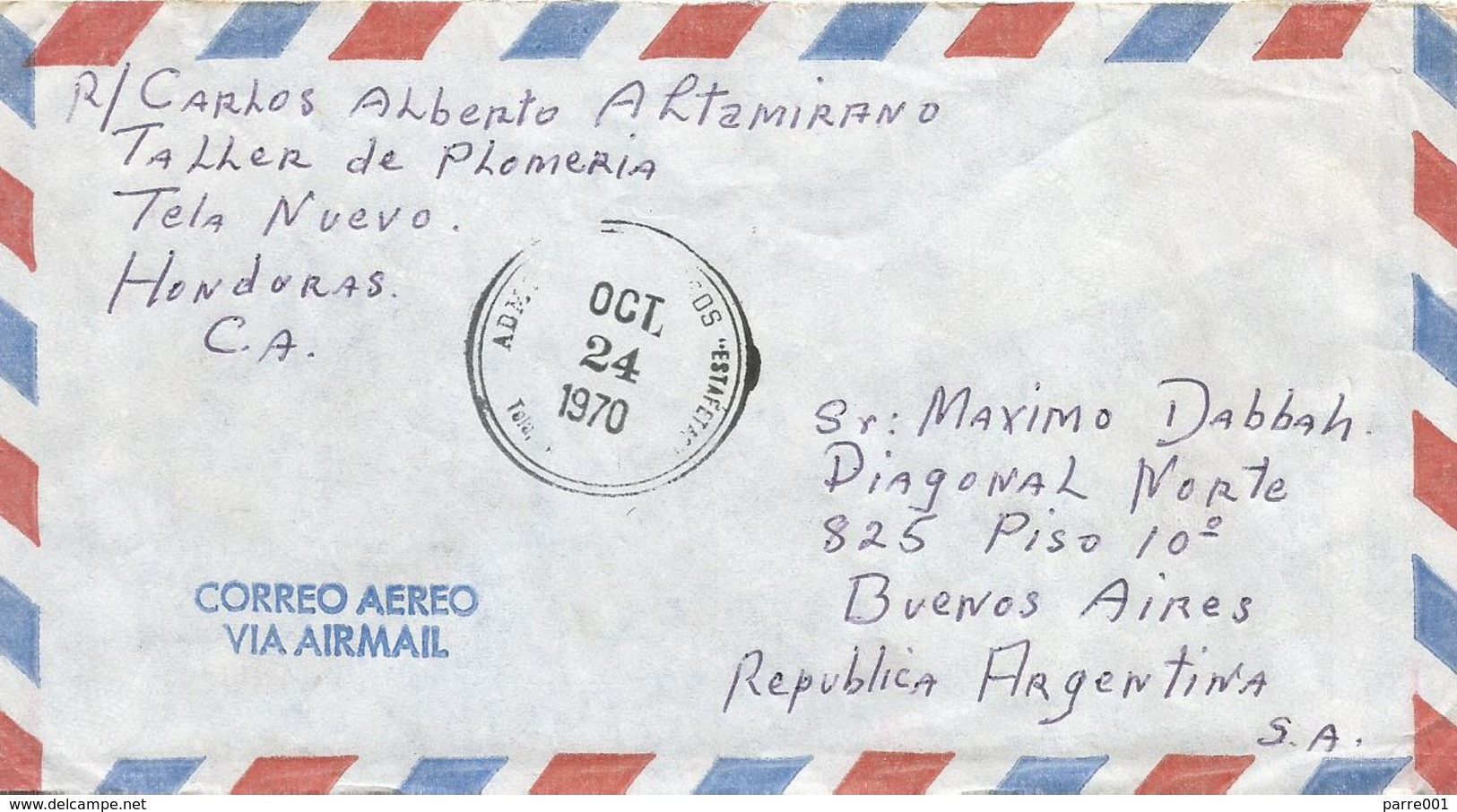 Honduras 1970 Tala Estefeta Apollo 11 Lunar Excursion Model Launch Stamps On Stamps Cover - Zuid-Amerika