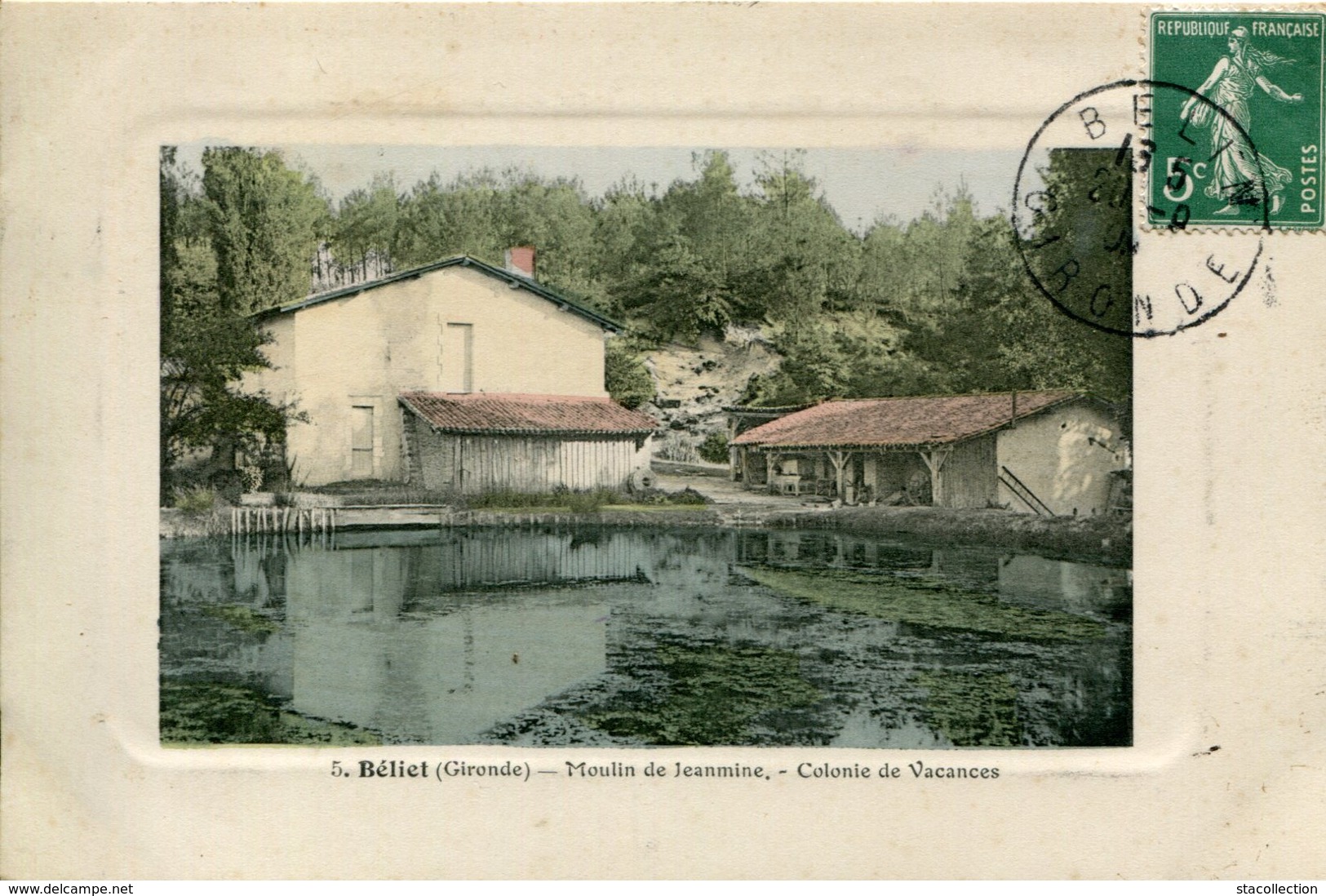 A VOIR ! BELIET 1908 MOULIN DE JEANMINE COLONIS DE VACANCES THEMES GIRONDE BELIN - Autres & Non Classés