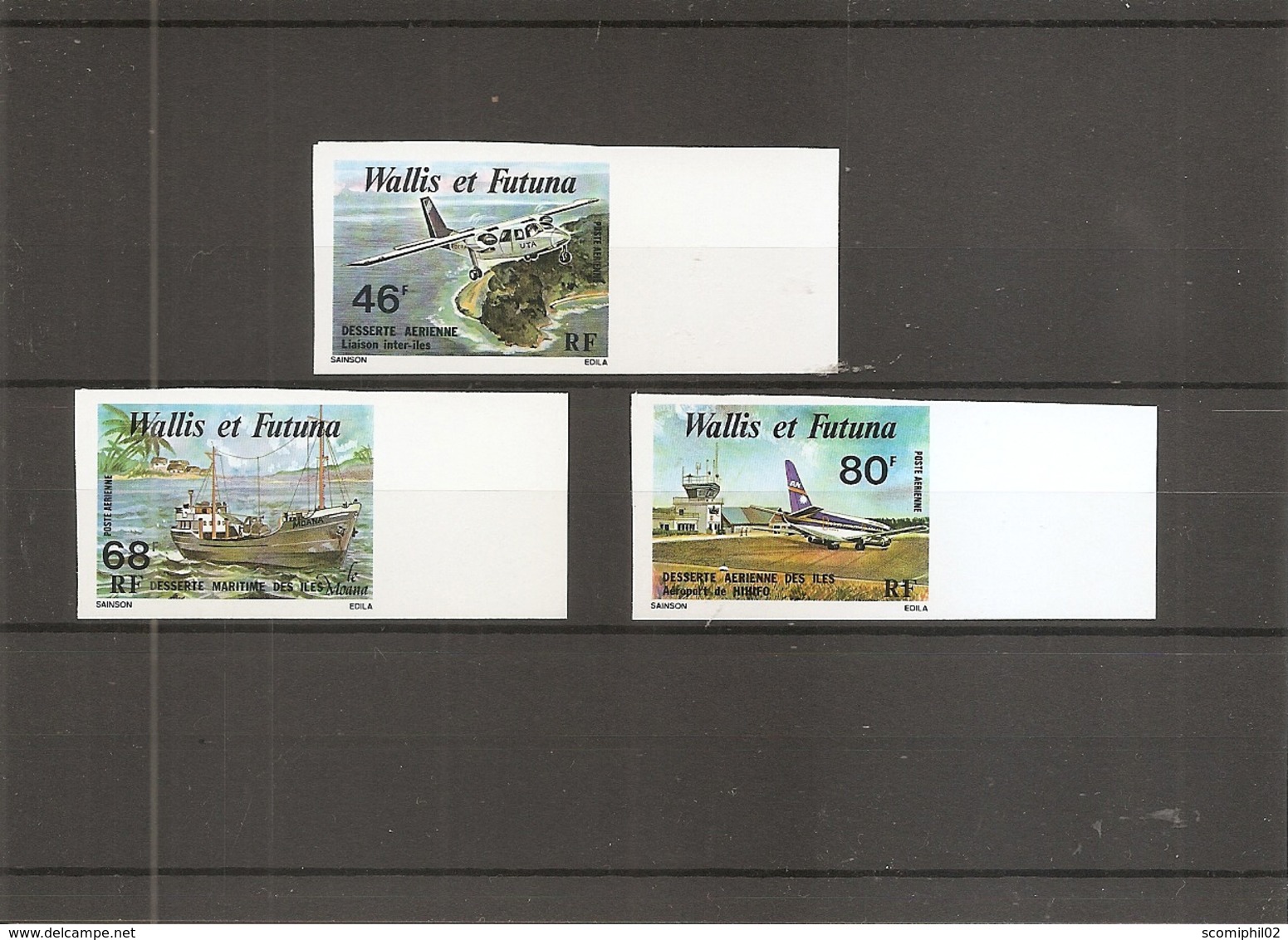 Wallis Et Futuna- Avions Et Bateaux  ( PA 89/91 Non Dentelés XXX -MNh) - Imperforates, Proofs & Errors