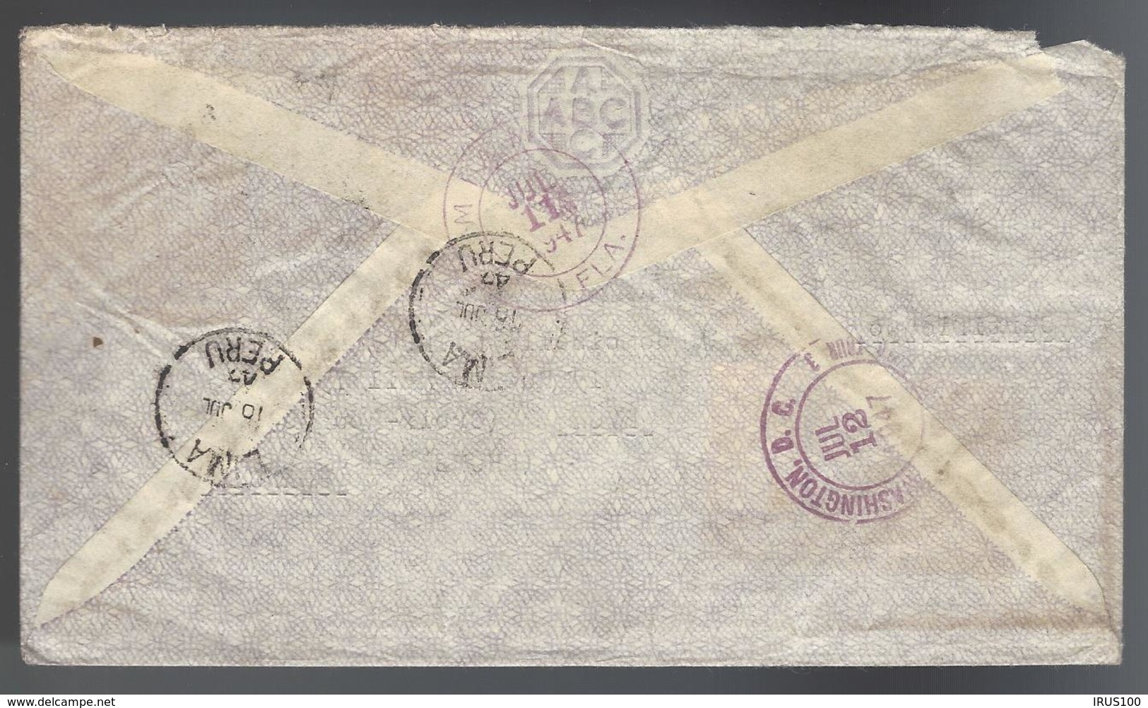 POSTE AÉRIENNE NORD ATLANTIQUE DE LIMA - BOLIVIE - 1947 - POUR LYON - TEXTIL BORELLY & FOURNIER - - Perù