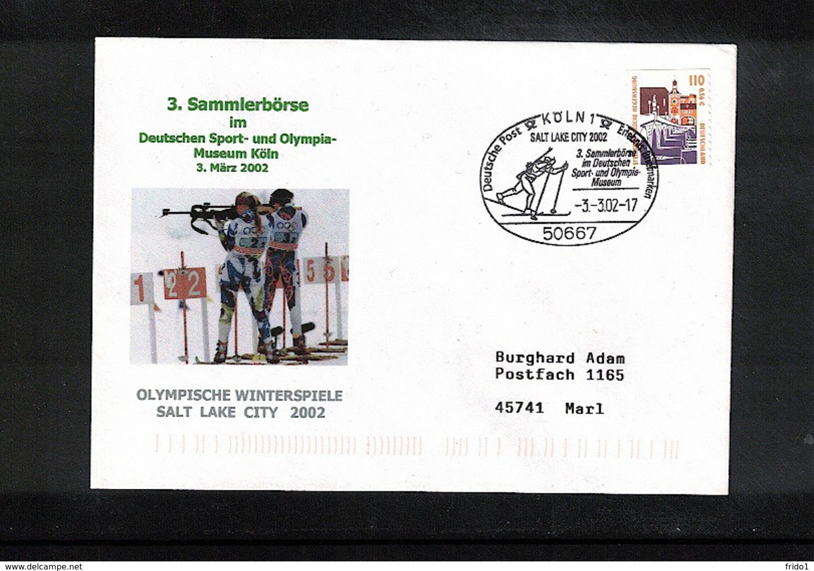 Deutschland / Germany 2002 Olympic Games Salt Lake City Interesting Cover - Winter 2002: Salt Lake City