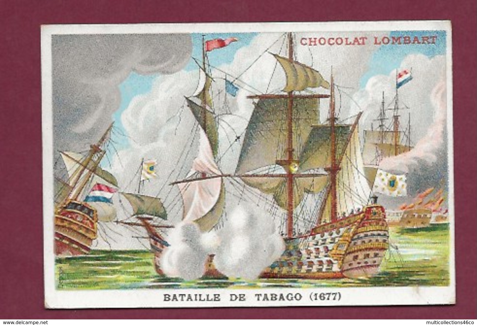 250619 - CHROMO CHOCOLAT LOMBART - Bataille De Tabago 1677 - Lombart