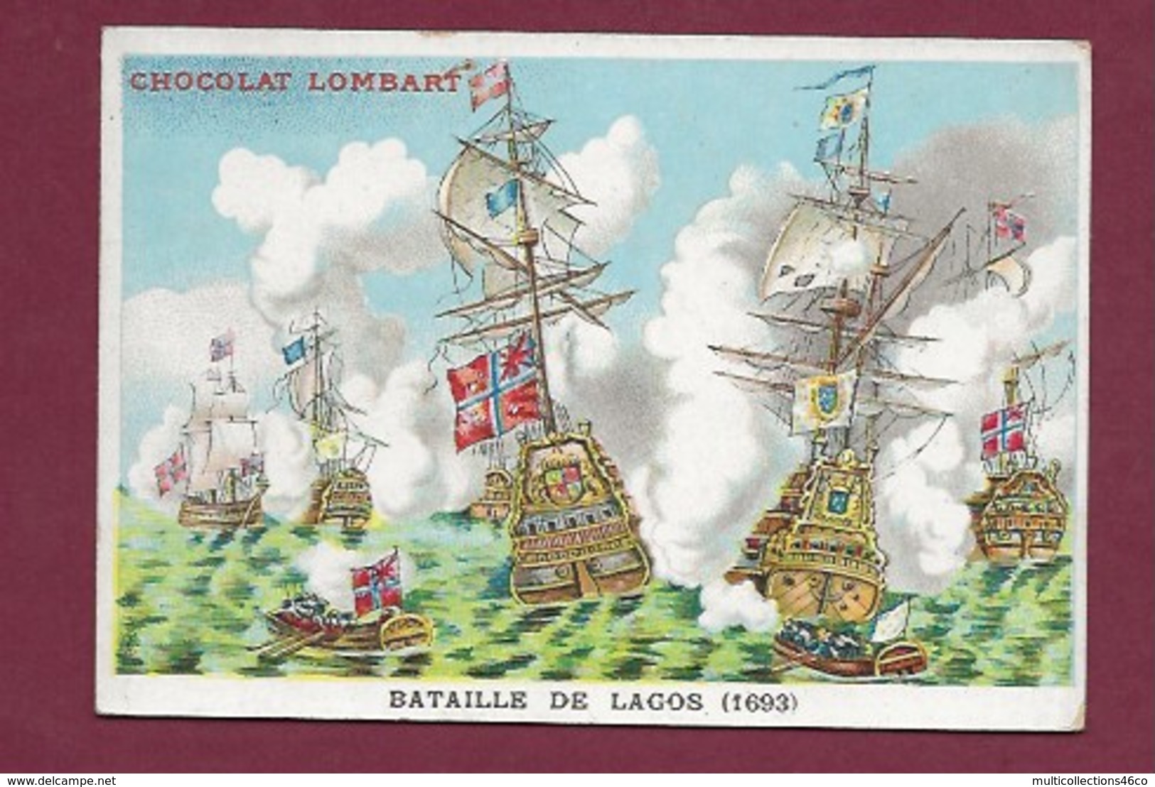 250619 - CHROMO CHOCOLAT LOMBART - Bataille De Lagos 1693 - Lombart