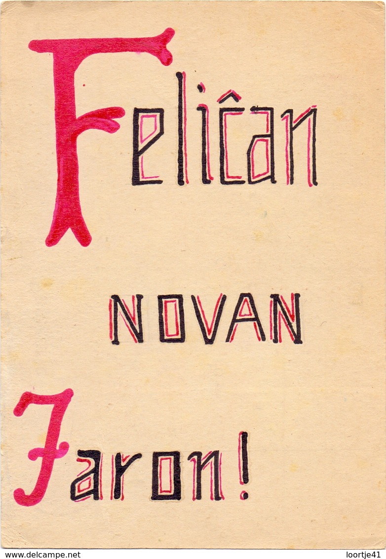 PK - Carte En Esperanto - Franz Lutz Osthofen - Verstuurd Naar Oostende - Autres & Non Classés