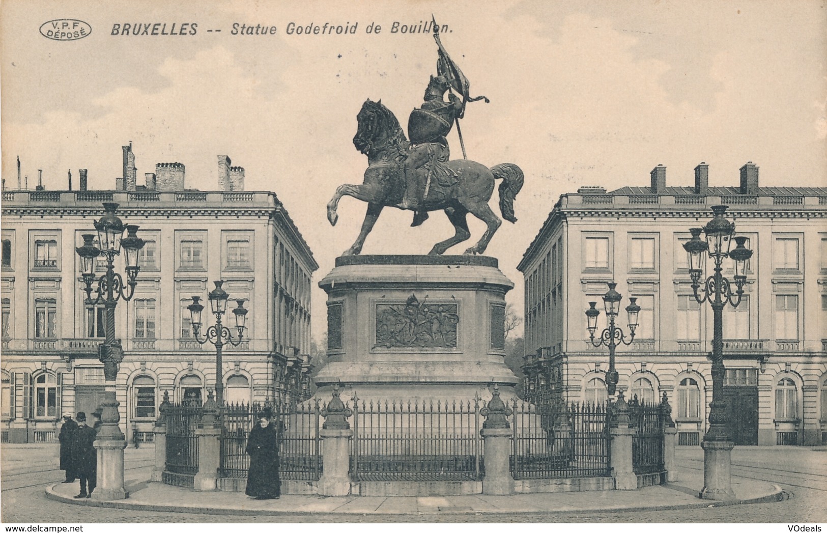 CPA - Belgique - Brussels - Bruxelles - Statue Godefroid De Bouillon - Monuments, édifices