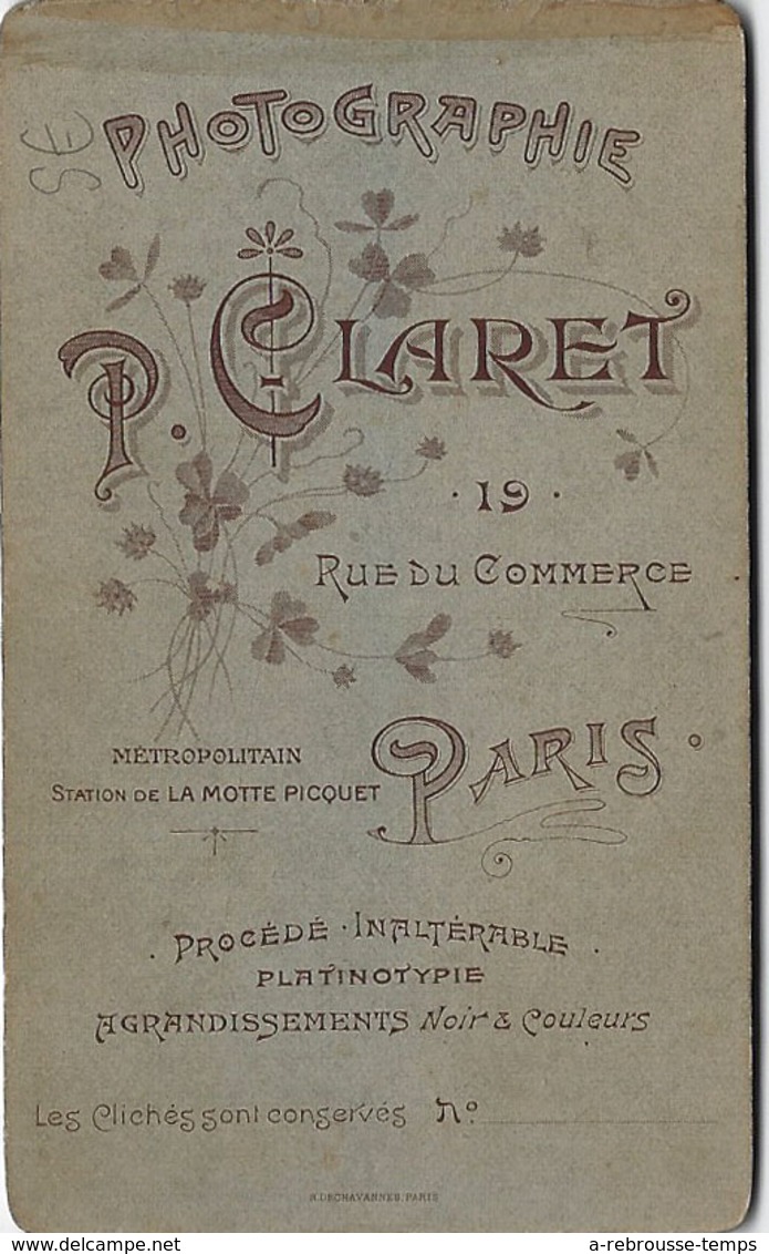 CDV Cuirassier 2e R-photo Claret à Paris - Guerra, Militari