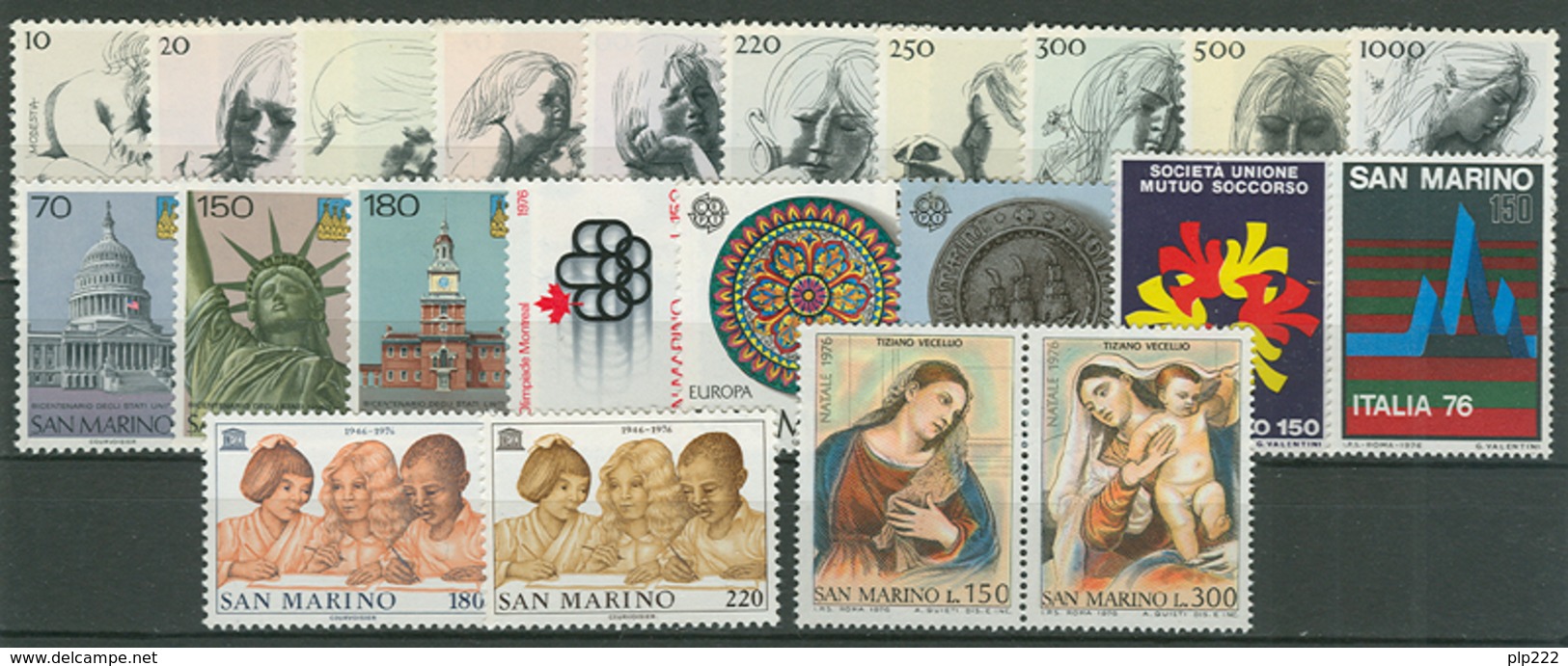 San Marino 1976 Annata Completa/Complete Year MNH/** - Full Years