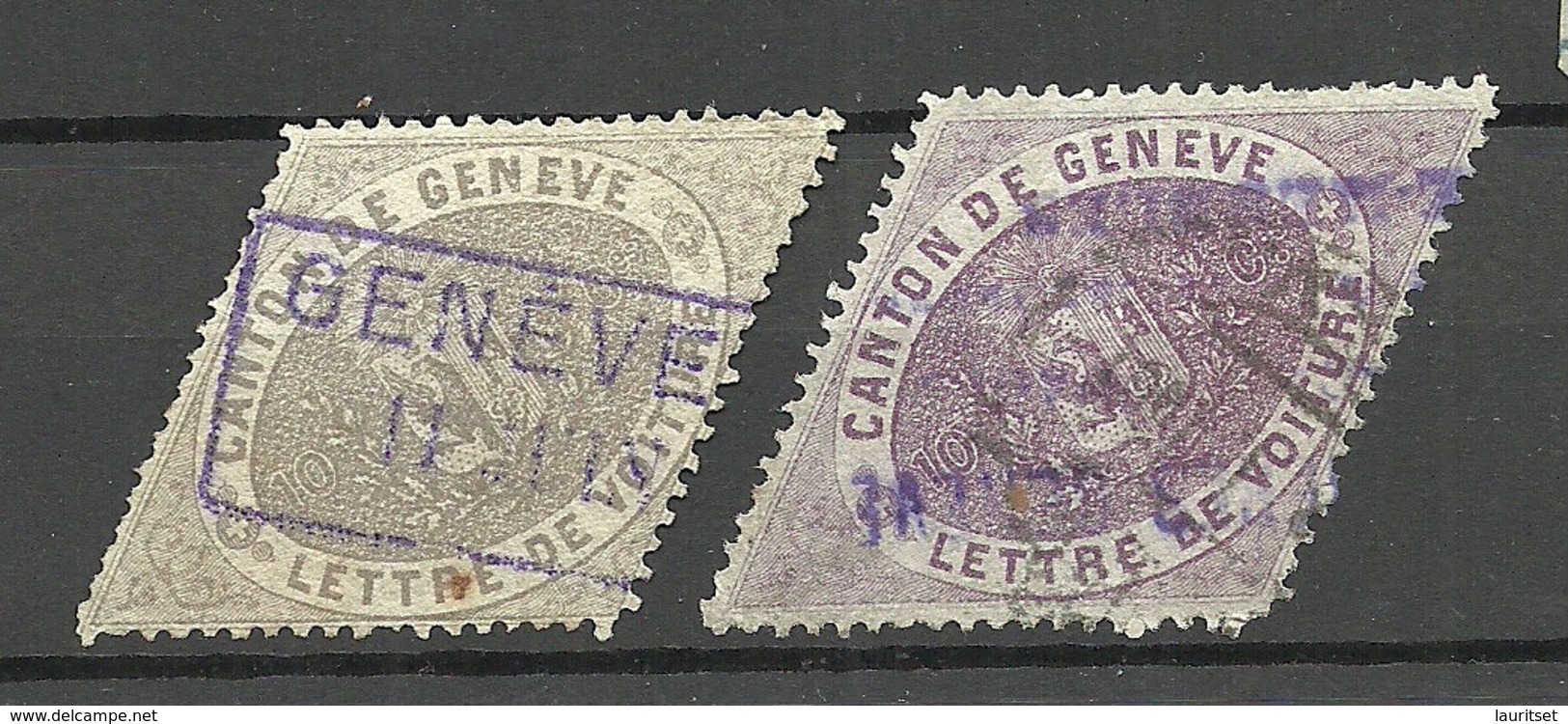 SCHWEIZ Switzerland Ca 1865 Canton De Geneve Lettre De Voiture O - Service