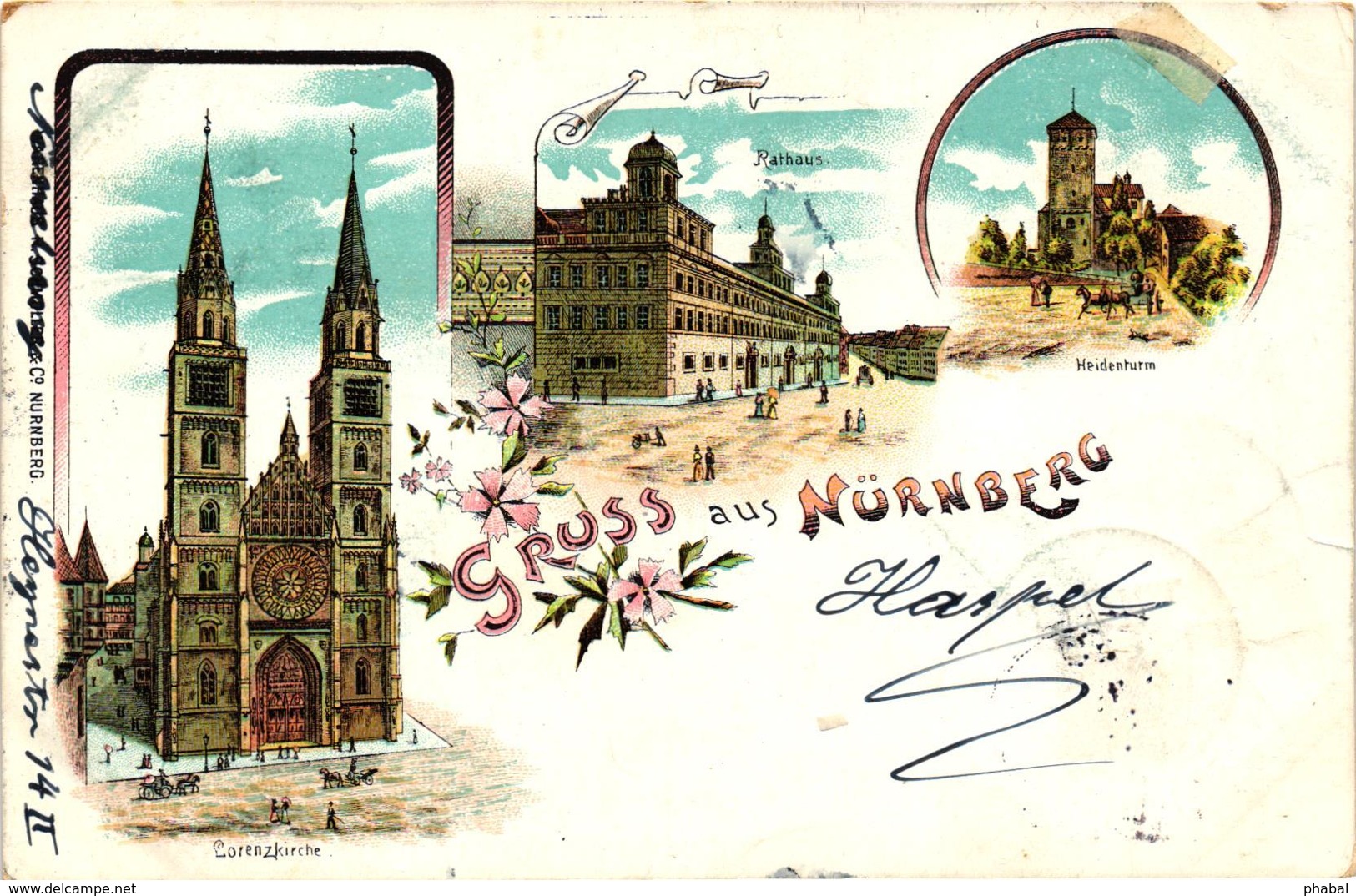 Germany, Nürnberg, Nuremberg, City Scenes, Old Litho Postcard - Nuernberg