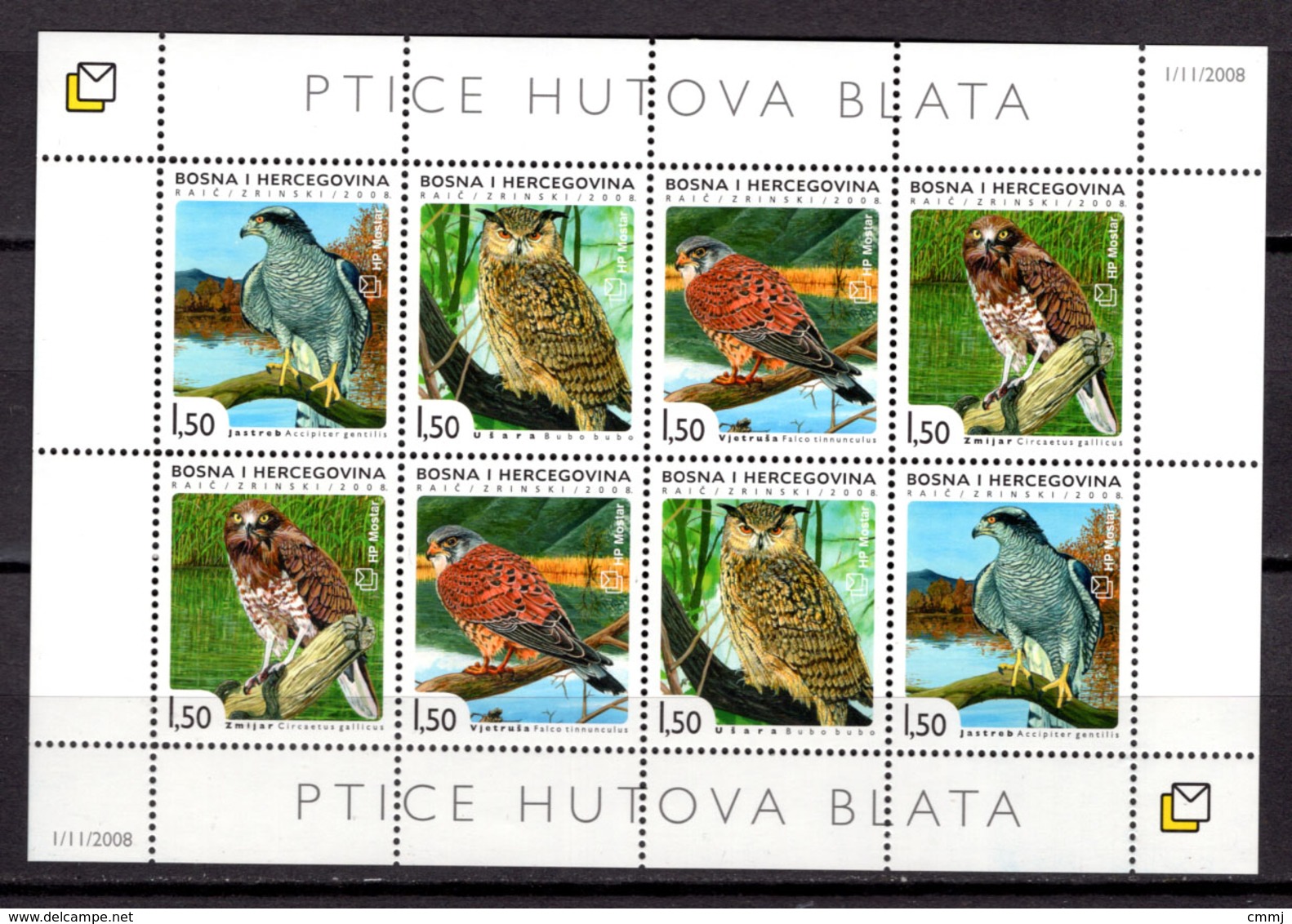 BIRDS - 2011 - BOSNIA OCC. CROATA -  Mi.. Nr.  243/246 KL - NH - (CW4755.31) - Bosnia And Herzegovina