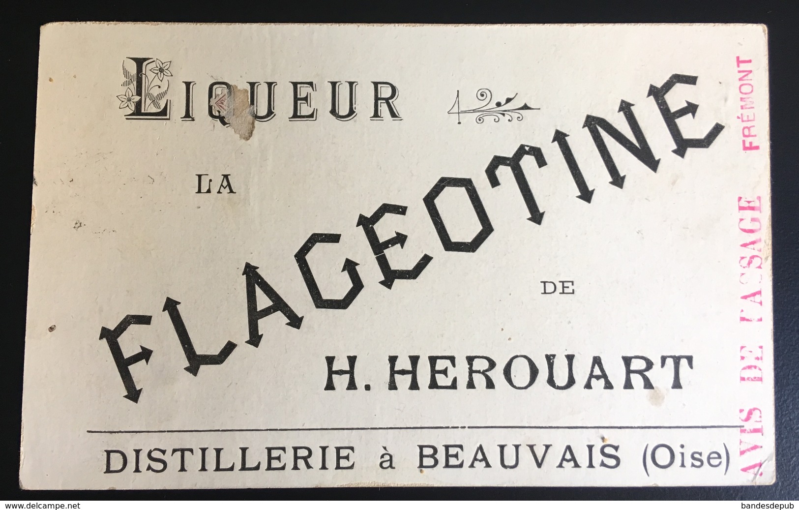 Beauvais Liqueur Flageotine Herouart Art Nouveau Jeune Femme Tournesol Style Kirchner Dorures - 1900-1949