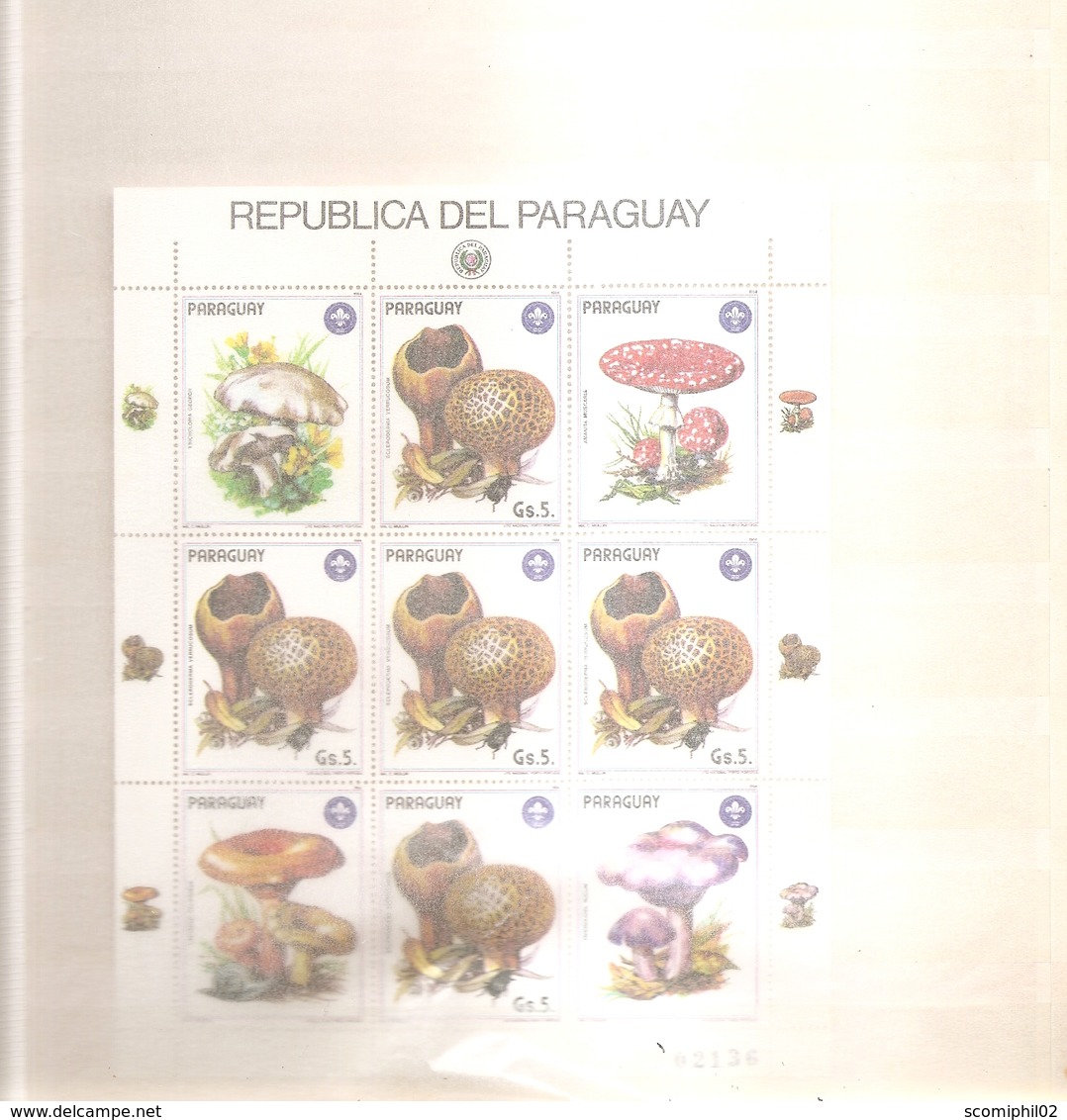 Paraguay - Champignons ( 2150 En Feuille De 5 XXX -MNH) - Paraguay