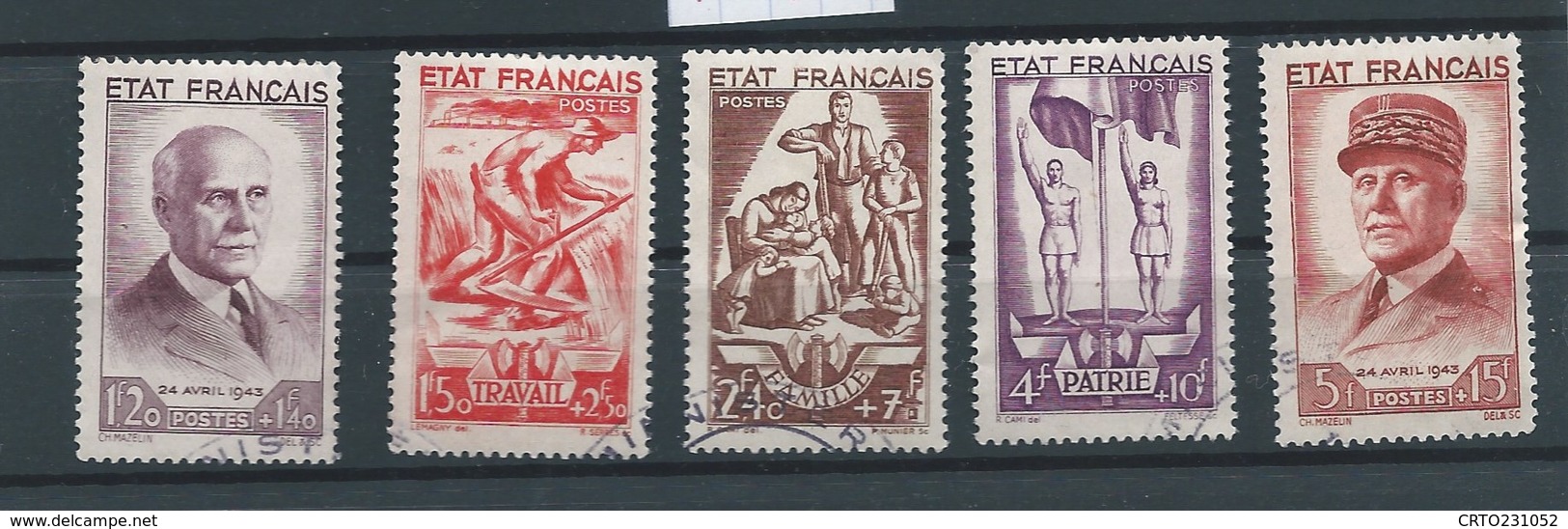 Série Pétain  577/580 Oblitérés - 1941-42 Pétain