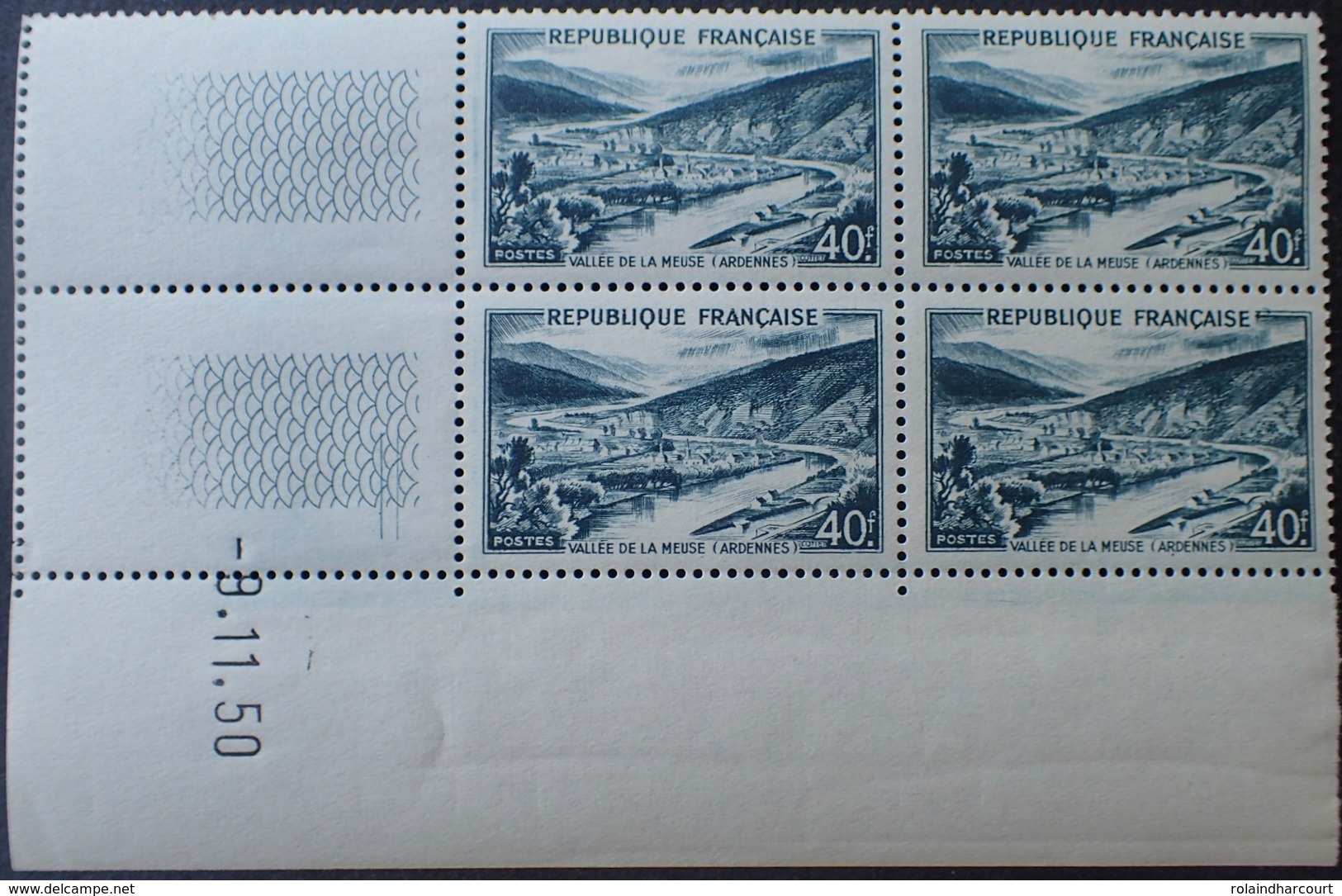 R1949/980 - 1950 - VALLEE DE LA MEUSE - BLOC N°842A TIMBRES NEUFS** CdF Daté - 1950-1959