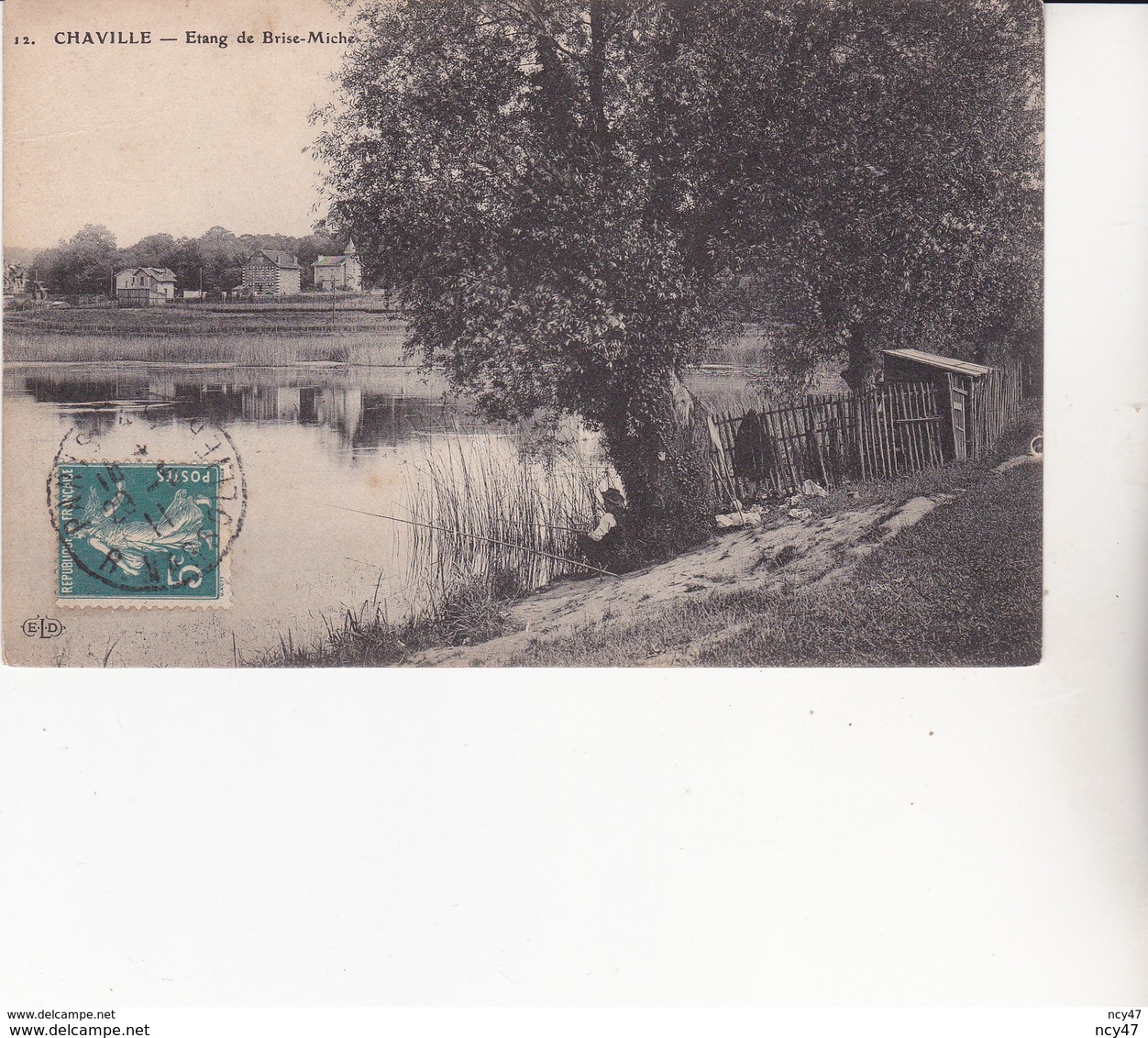 CPA (92) CHAVILLE.  Etang De Brise-Miche,  Pêcheur à La Ligne  ...U529 - Chaville