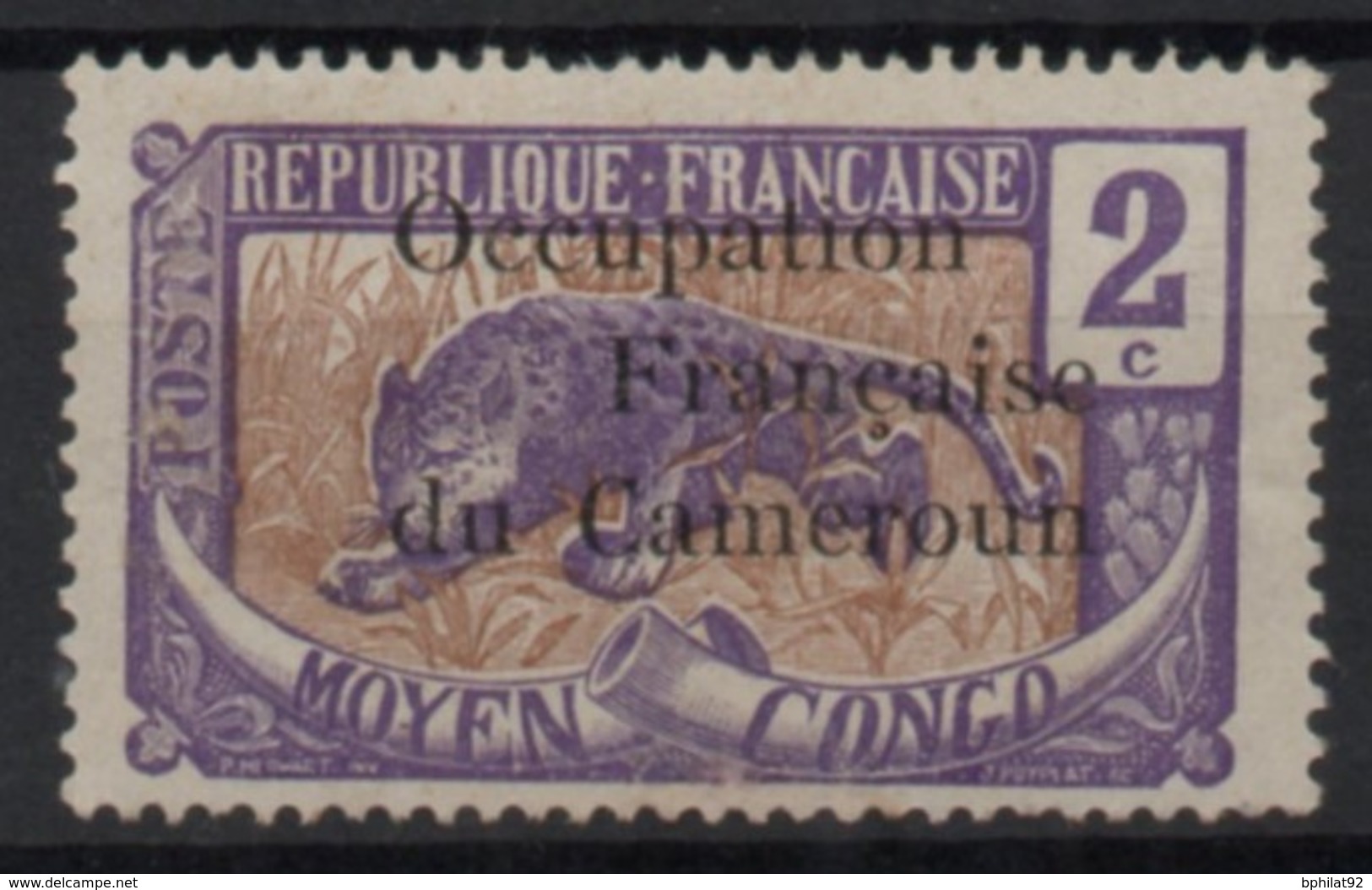 !!! PRIX FIXE : CAMEROUN, N°54 NEUF CHARNIERE PROPRE SIGNE CHAMPION - Unused Stamps