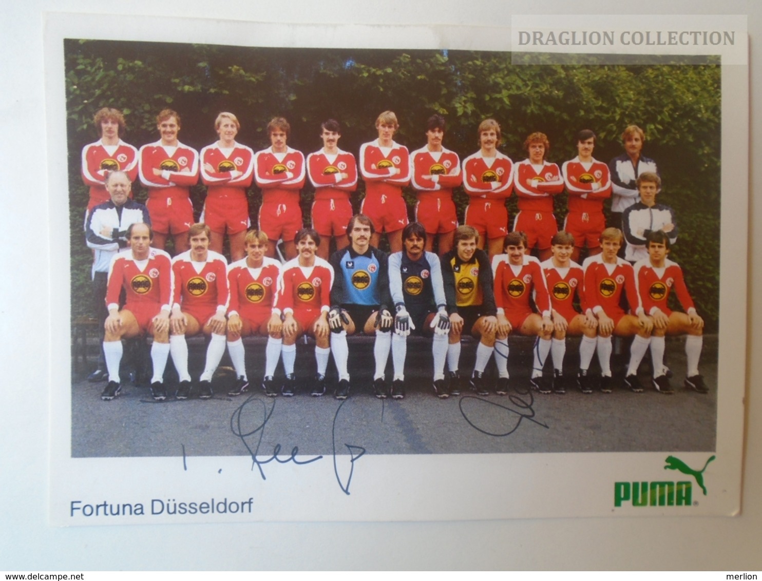 D164449 Soccer -Fortuna Düsseldorf 1979 -1980- DFB -Pokalsieger - 2 Autographs Autogram - Other & Unclassified