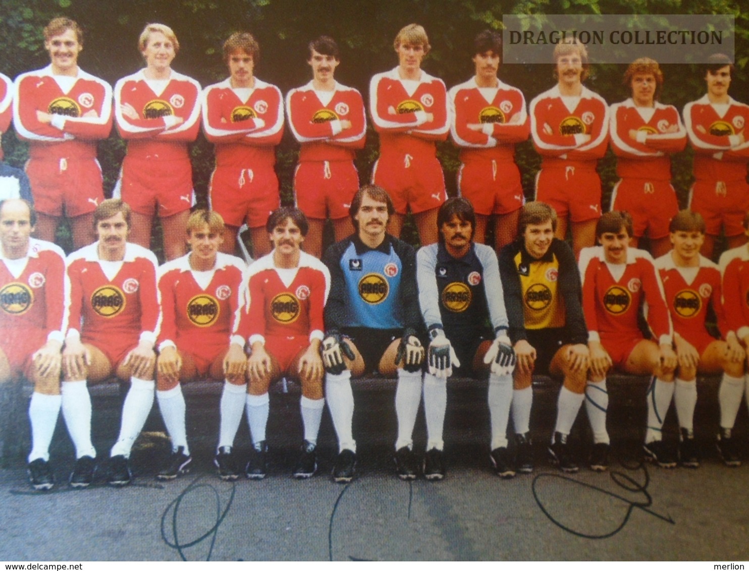 D164449 Soccer -Fortuna Düsseldorf 1979 -1980- DFB -Pokalsieger - 2 Autographs Autogram - Other & Unclassified