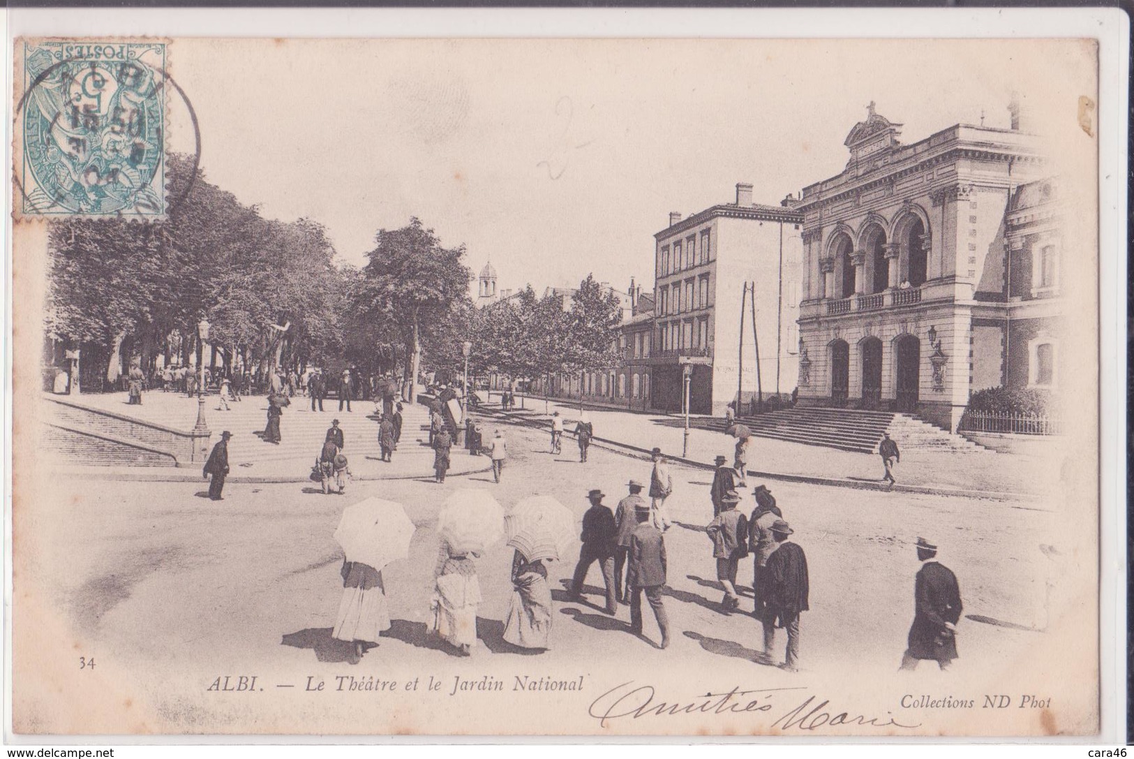 CPA  - 34. ALBI - Le Théâtre Et Le Jardin National - Albi