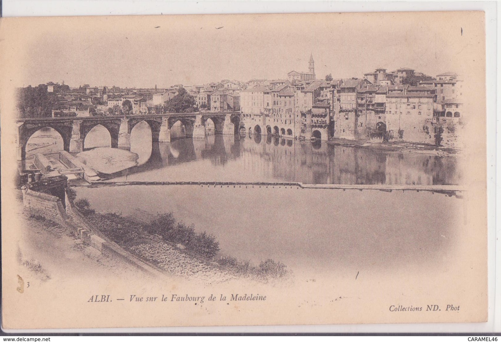 CPA - 3 . ALBI - Vue Sur Le Faubourg De La Madeleine - Albi