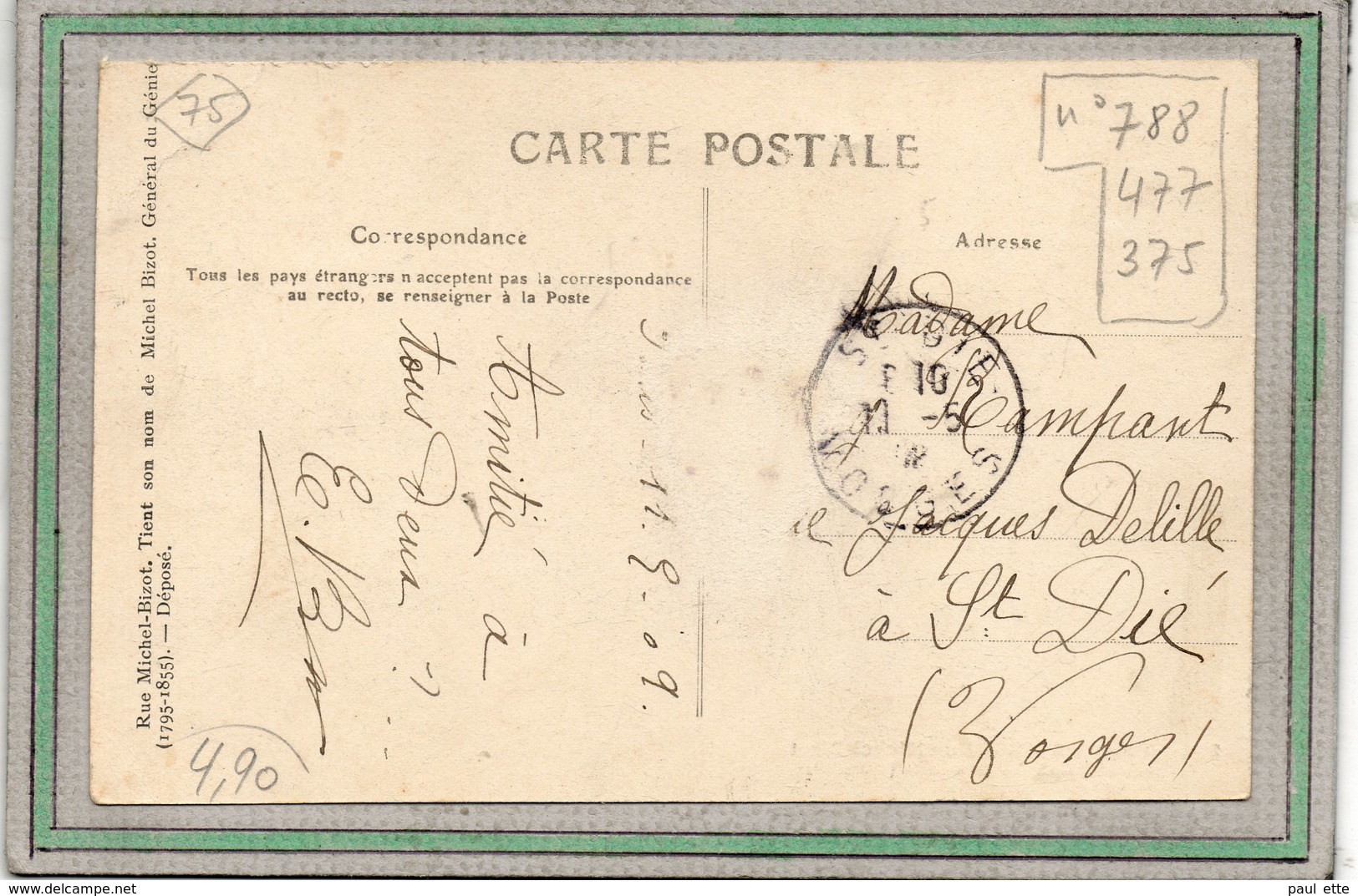 CPA - PARIS (75)(XII°) - Aspect Du Carrefour Rue Michel-Bizot Et De L'avenue De St-Mandé En 1909 - Distretto: 12
