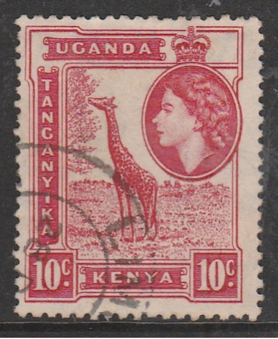 Kenya  1953 Coronation Of Queen Elizabeth II 10 C Carmine Red SW 63 O Used - Kenya, Uganda & Tanganyika