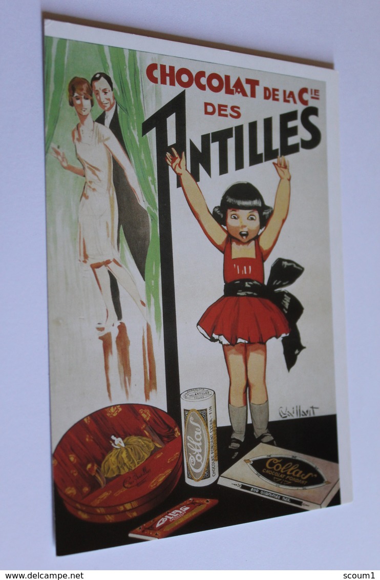 Publicite Reproduction D Affiche  10412 Chocolat Des Antilles   CPM Edit CLOUET - Advertising