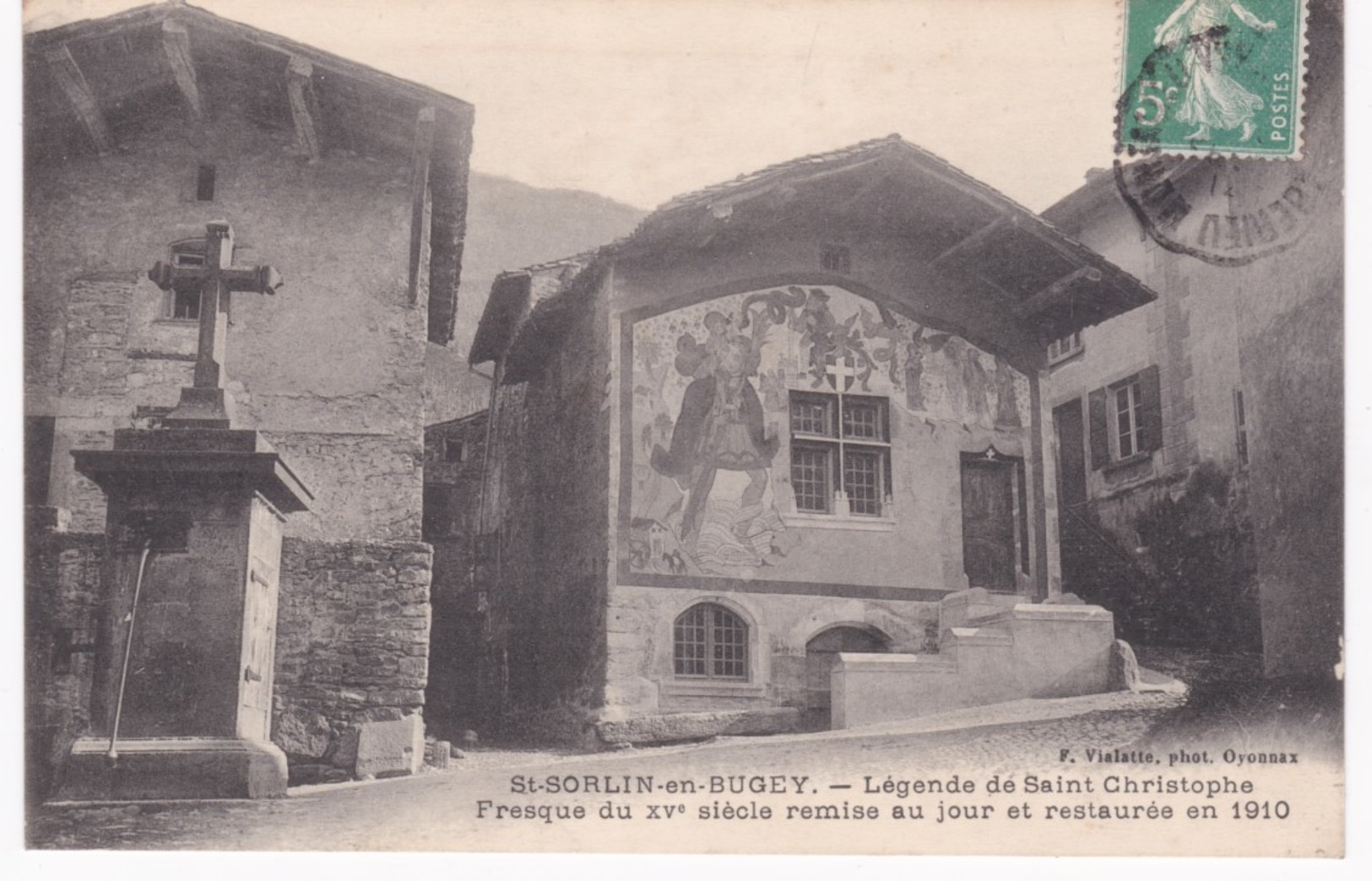 01 Ain -  SAINT-SORLIN-en-BUGEY - Légende De Saint-Christophe - Fresque XVe Siècle Remise Au Jour Et Restaurée En 1910 - Zonder Classificatie