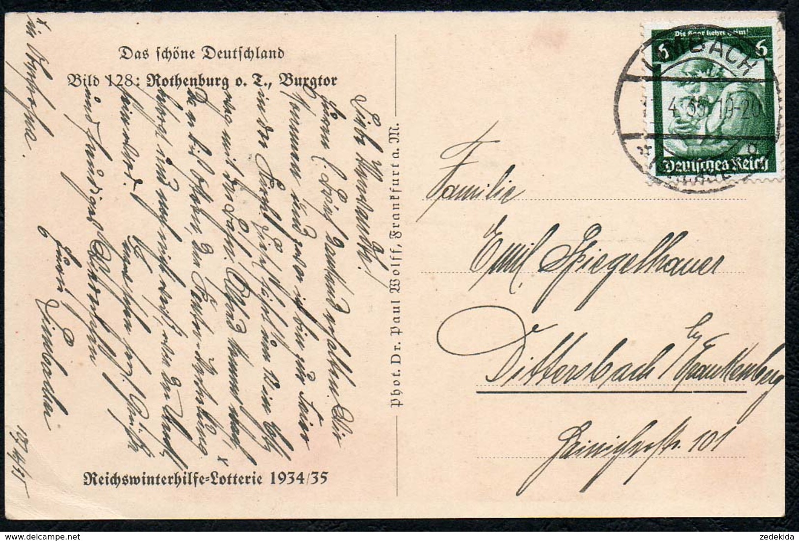 C6716 - Rothenburg Ob Der Tauber - WHW Reichswinterhilfe - Dr. Paul Wolff - Rothenburg O. D. Tauber