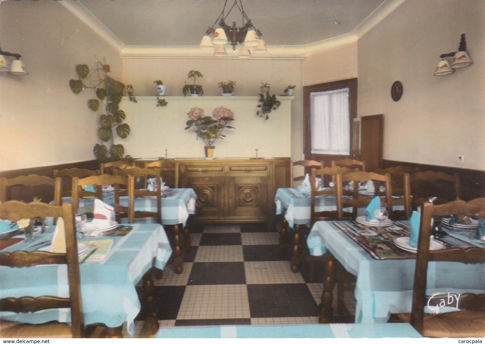 Carte 1960 LE COUGOU GUENROUET  / HOSTELLERIE RESTAURANT "LE PARADIS DES PECHEURS" :petite Salle A Manger - Guenrouet