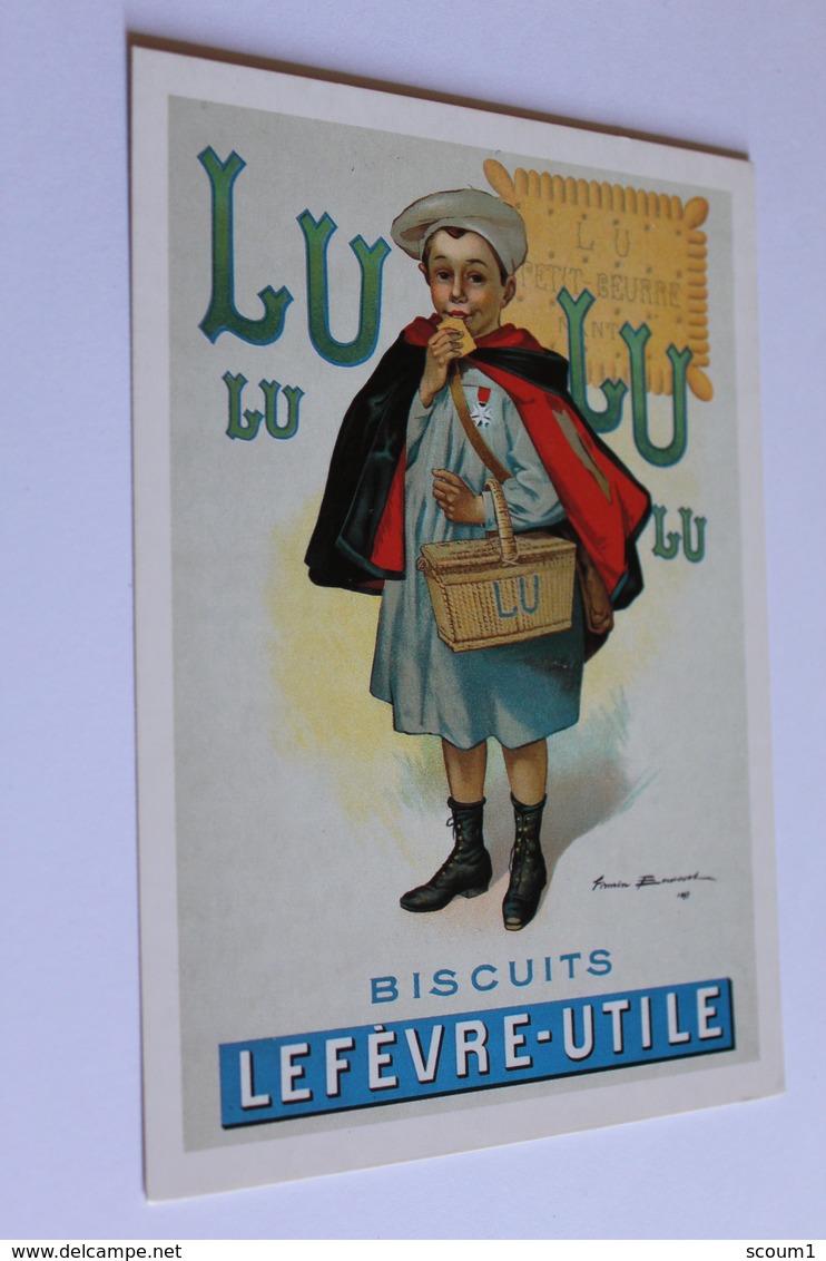 Publicite Reproduction D Affiche  10778 Lu Petit Ecolier F. Bouisset CPM Edit CLOUET - Publicité