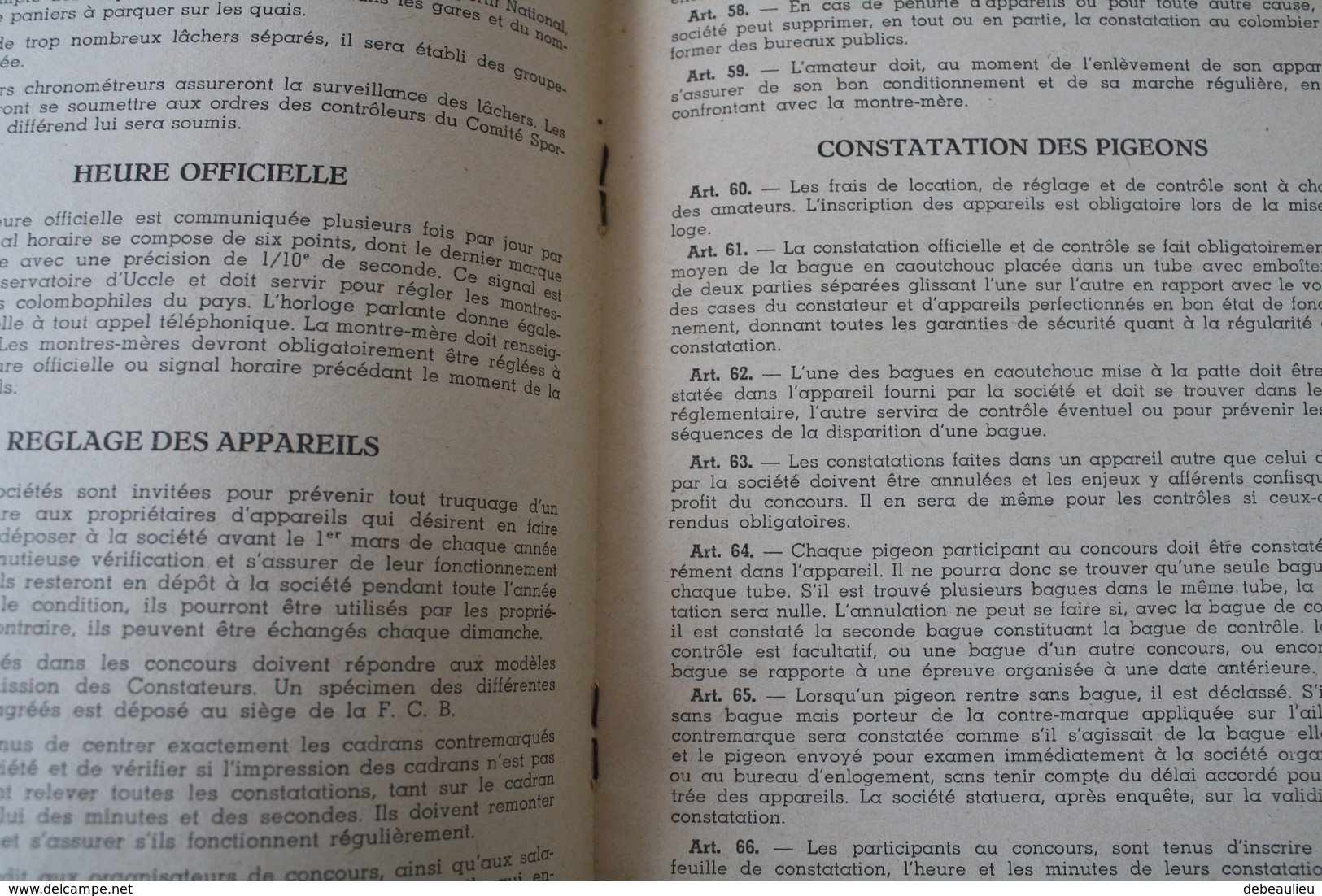 Colombophilie, lot de "Titre de propriété de la bague" (années 50-60) + Réglement Sportif National R.F.C.B