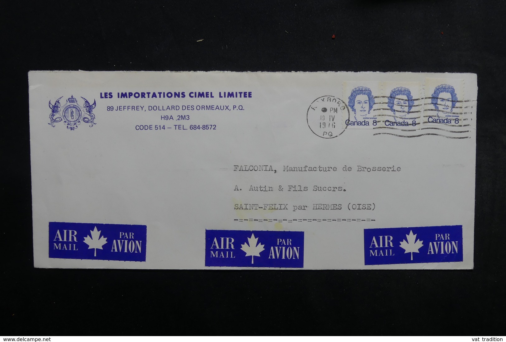 CANADA - Enveloppe Commerciale De  Dollard-des-Ormeaux Pour La France En 1976 - L 32949 - Lettres & Documents