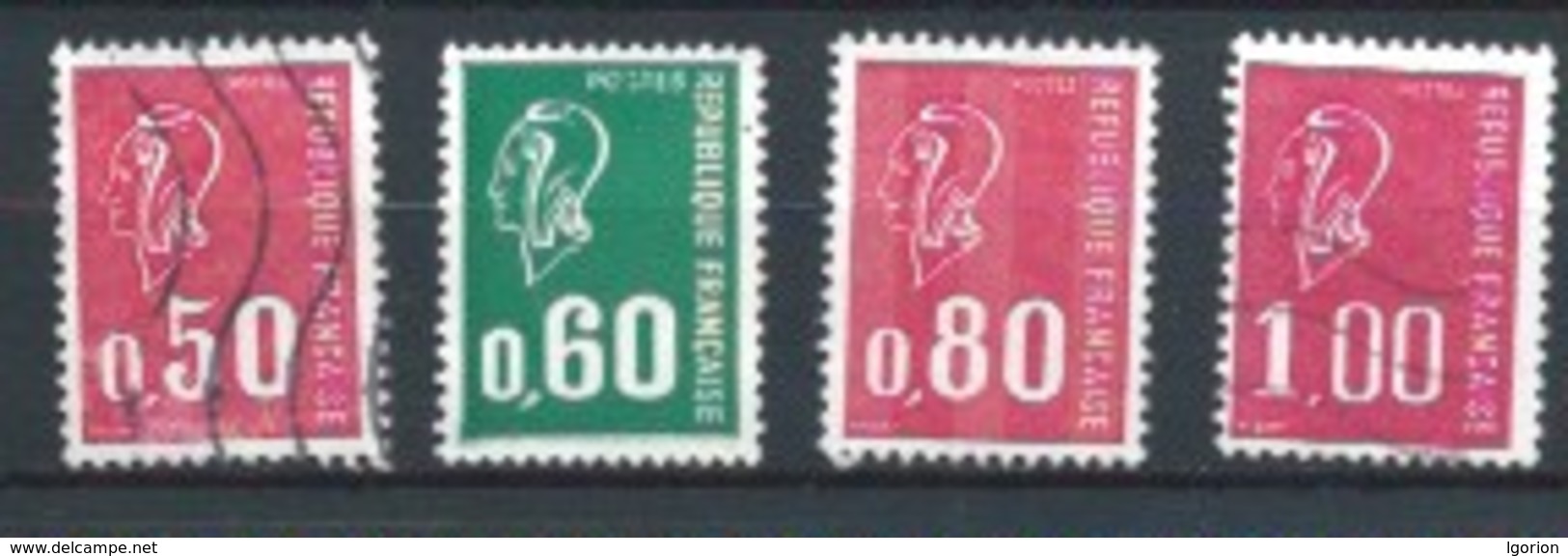 FRANCIA 1971 A 1976 (O) USADO  YT-1664+1815+1816+1892 MARIANNE - Oblitérés