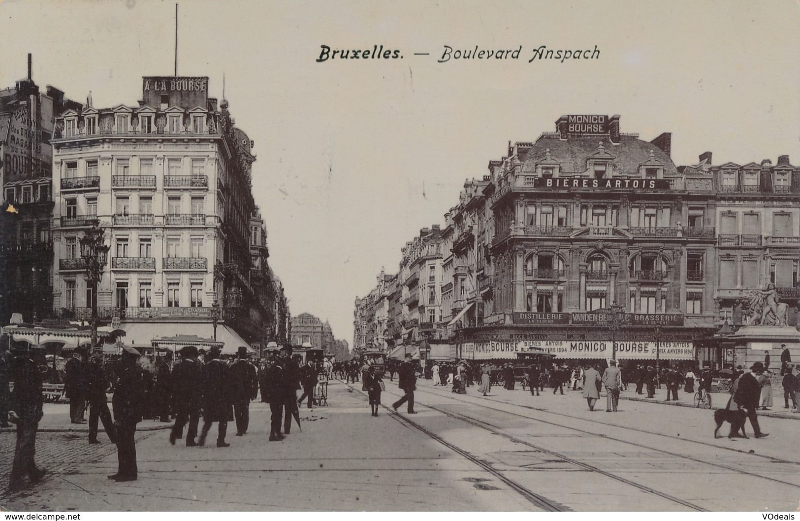 CPA - Belgique - Brussels - Bruxelles - Boulevard Anspach - Monuments, édifices