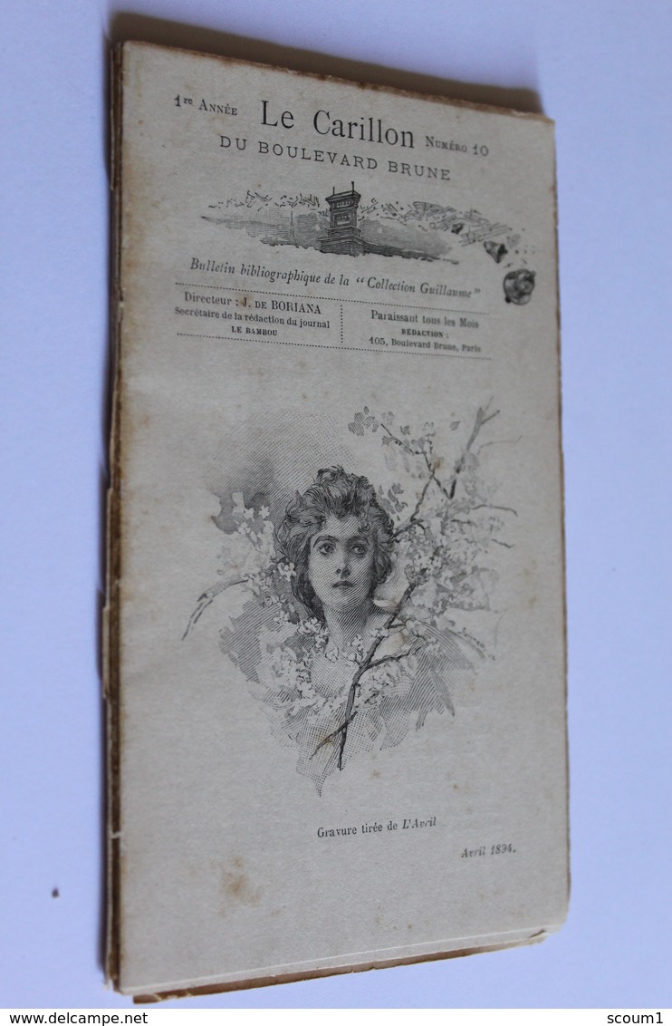 Le Carillon Du Boulevard Brune Bulletin Bibliographique De La Collection Guillaume 1ere Annee Numero 10 Avril1894 - Non Classés