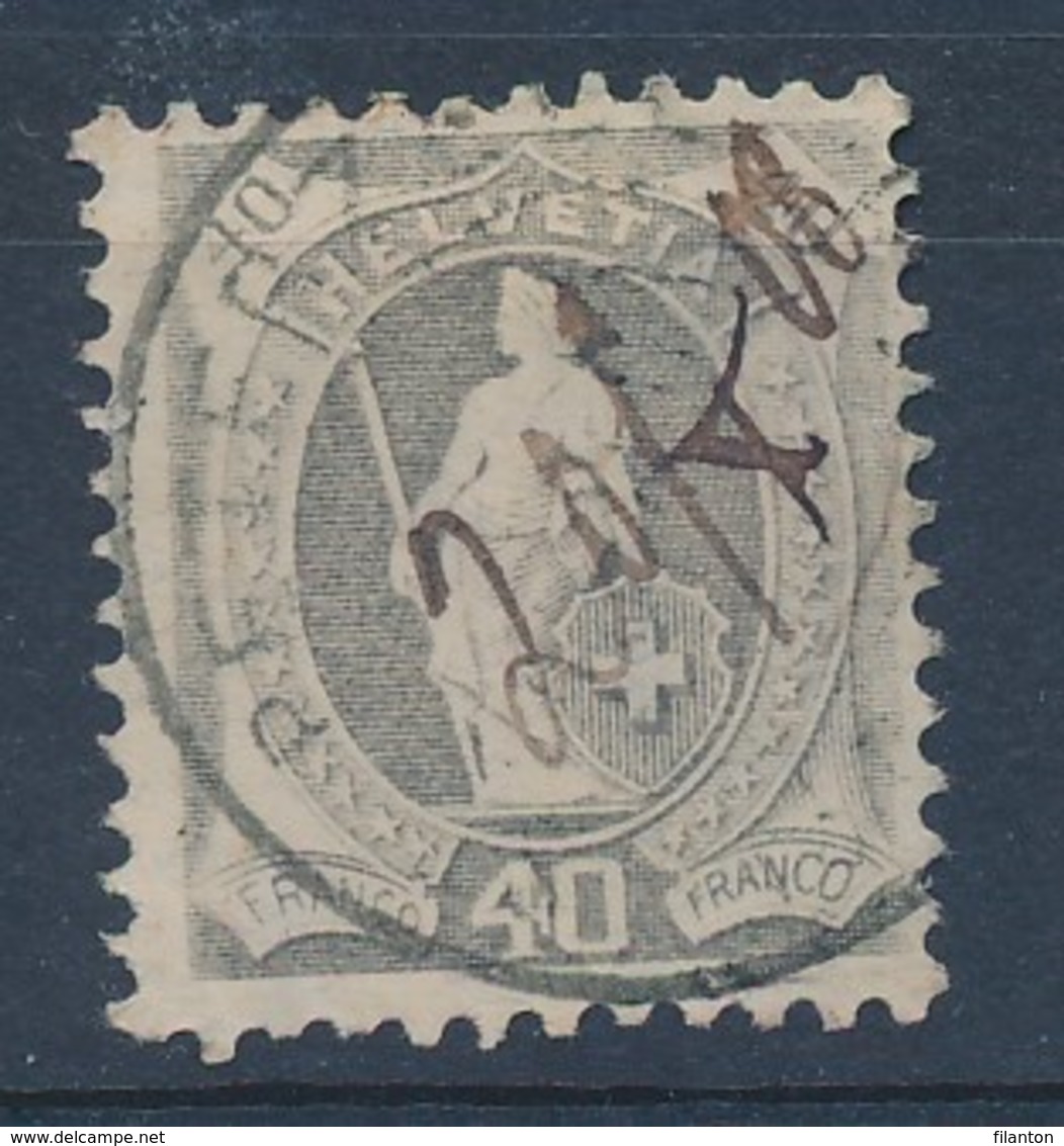 HELVETIA - Mi Nr 91 D - Cachet "PETERZELL" Daté à La Plume - Cote 65,00 € - (ref. 1497E) - Oblitérés