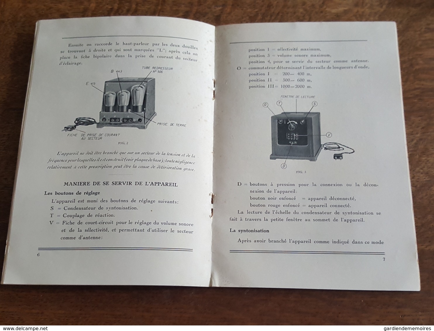 Radio TSF - Appareil Récepteur Philips Type N°2515 - Mode D'Emploi - Publicidad