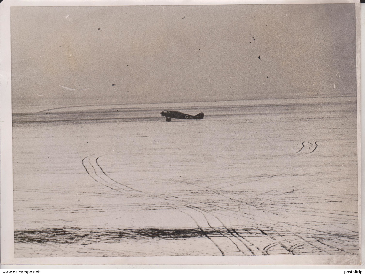 CAPTAIN HINCHCLIFFE BEGINS ATLANTIC FLIGHT BRITISH AIRMAN CRANWELL STISON 20*15CM Fonds Victor FORBIN 1864-1947 - Aviación