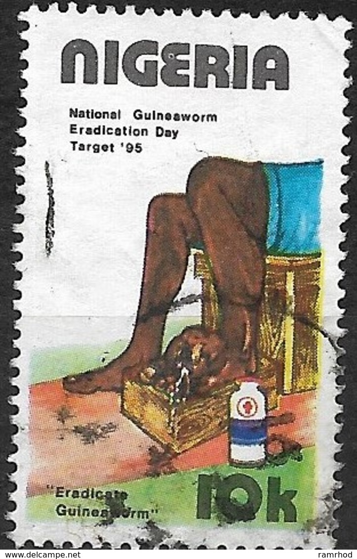 NIGERIA 1991 National Guineaworm Eradication Day - 10k Eradication Treatment FU - Nigeria (1961-...)