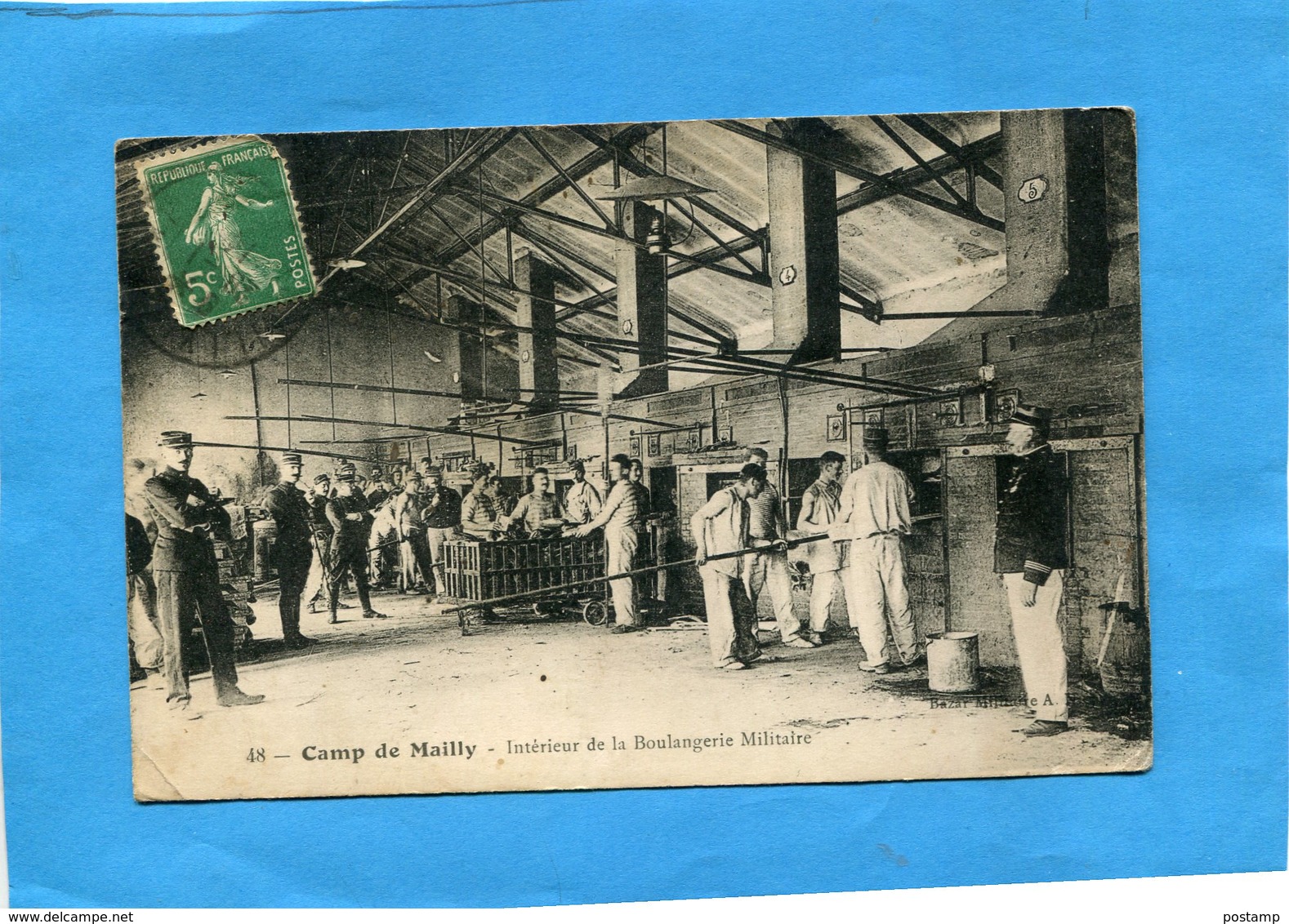 Boulangerie Militaire -gros Plan Animé-camp De Mailly-a Voyagé En 1908+édition Bazar Militaire - Autres & Non Classés