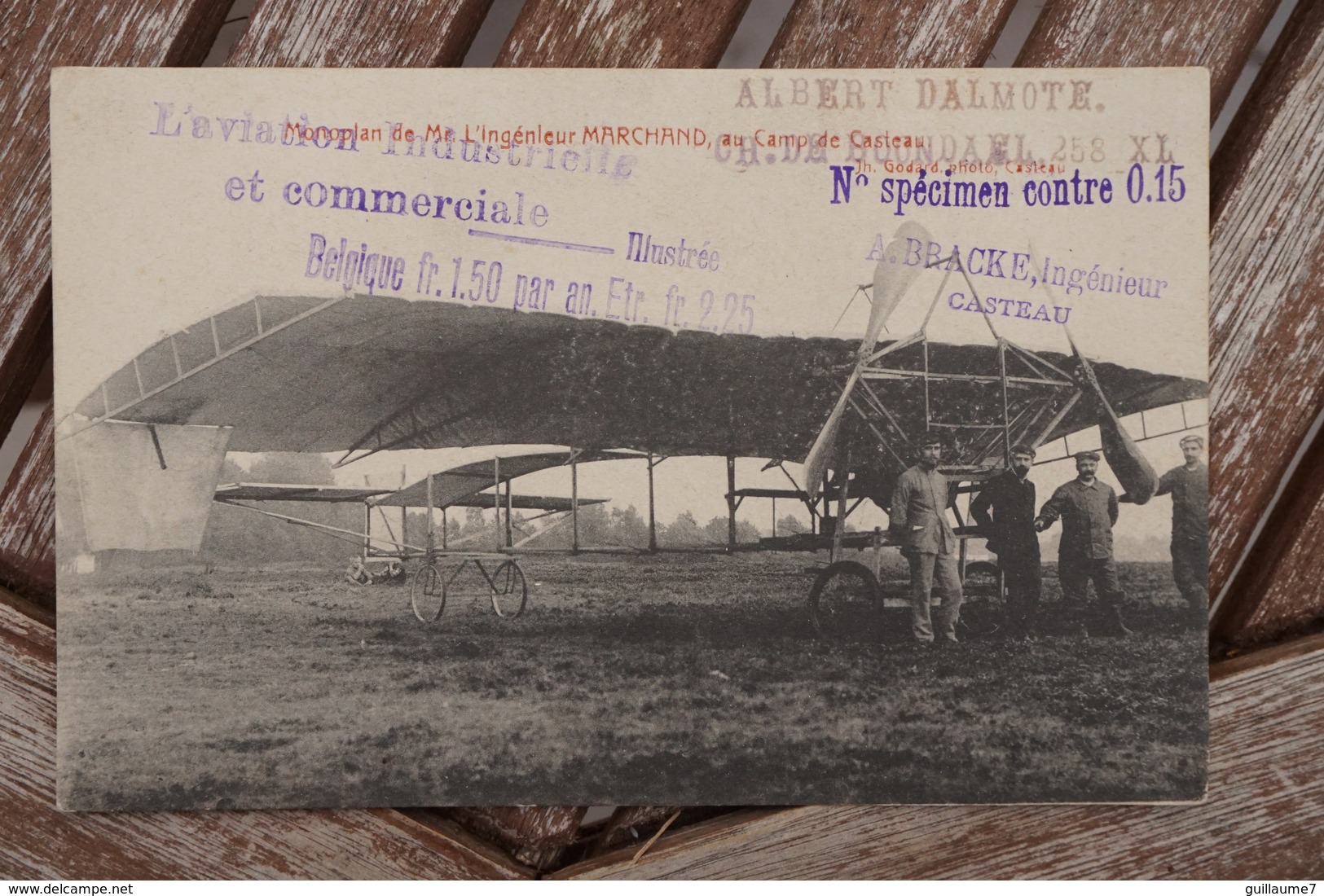 CPA - Monoplan De Mr. L'ingénieur MARCHAND - Camp De Casteau - ....-1914: Précurseurs