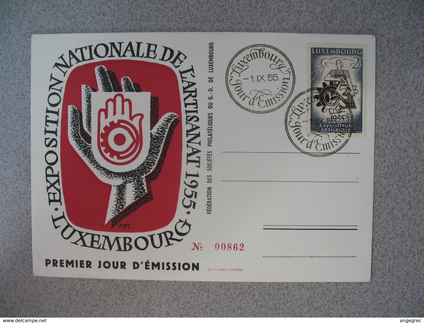Carte FDC  De Luxembourg  1955    N° 494  Exposition Artisanales Nationale De Luxembourg   à Voir - FDC