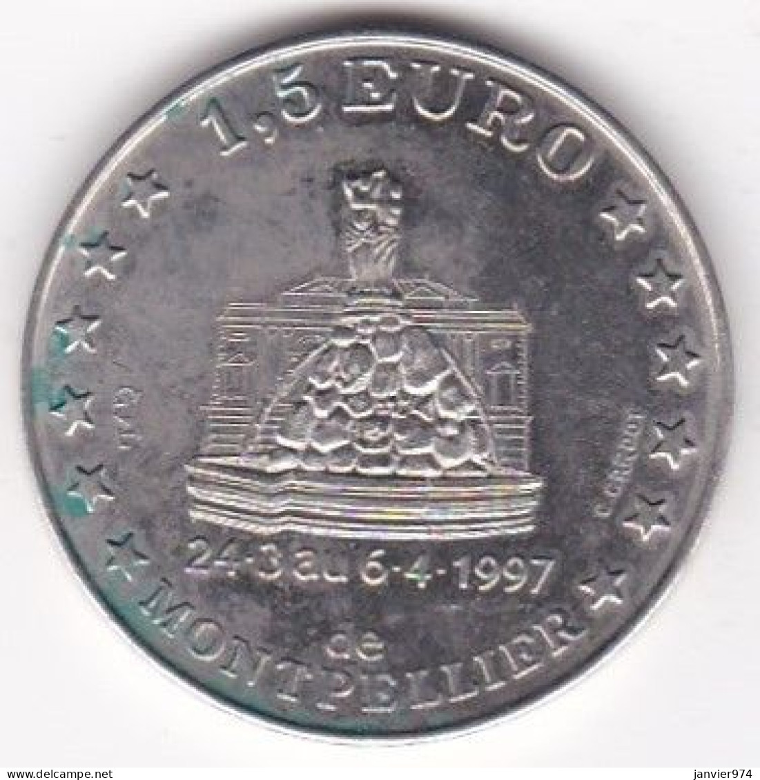 Hérault. 1,5 Euro De Montpellier 1997 Centenaire De Sup De Co - Euro Der Städte