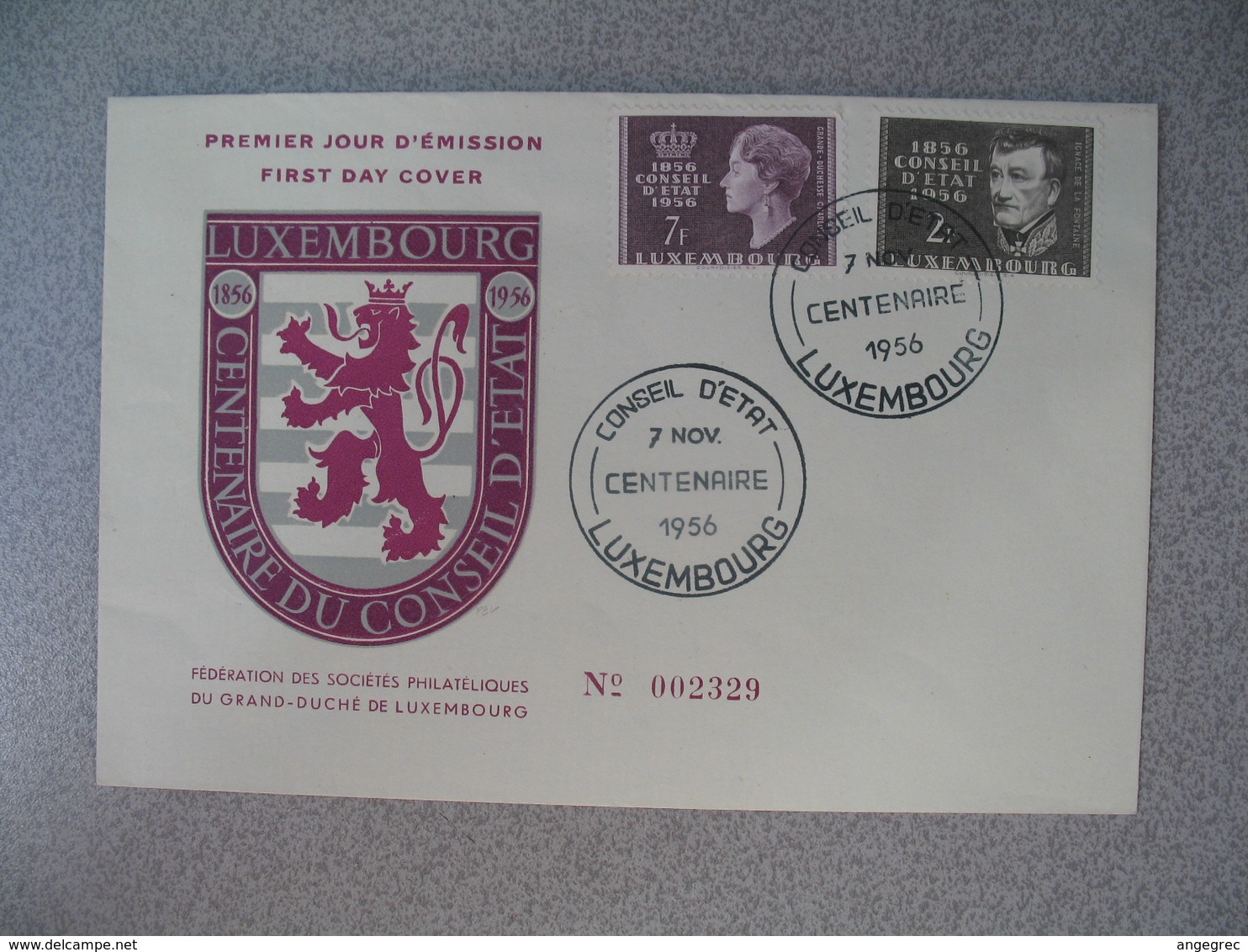 FDC  De Luxembourg  1956   N° 518 Et 519  Centenaire Du Conseil D'Etat    à Voir - FDC