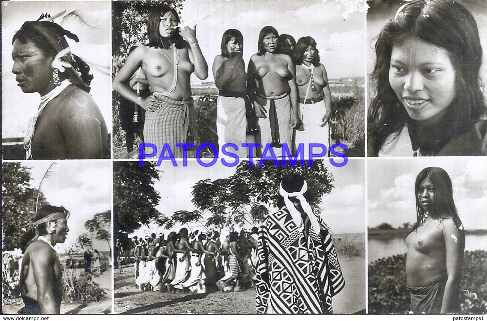 114324 PARAGUAY COSTUMES NATIVE INDIOS MULTI VIEW DETAILS POSTAL POSTCARD - Paraguay