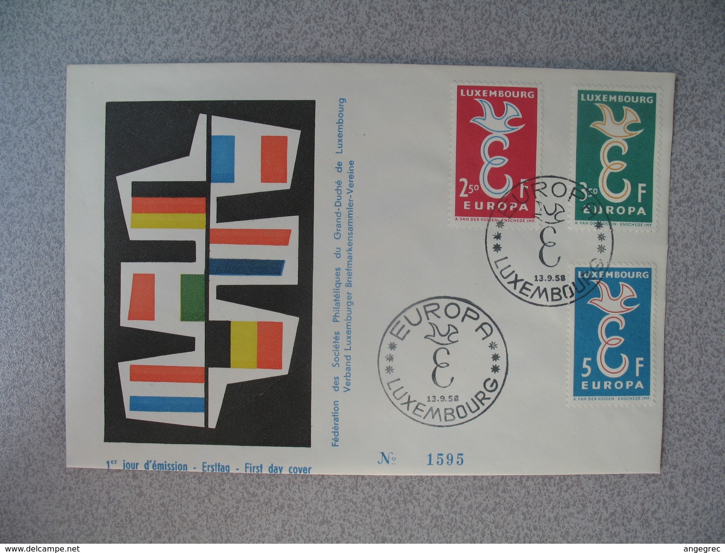 Enveloppe  De Luxembourg  1958  N° 548 à 550   Europa     à Voir - FDC